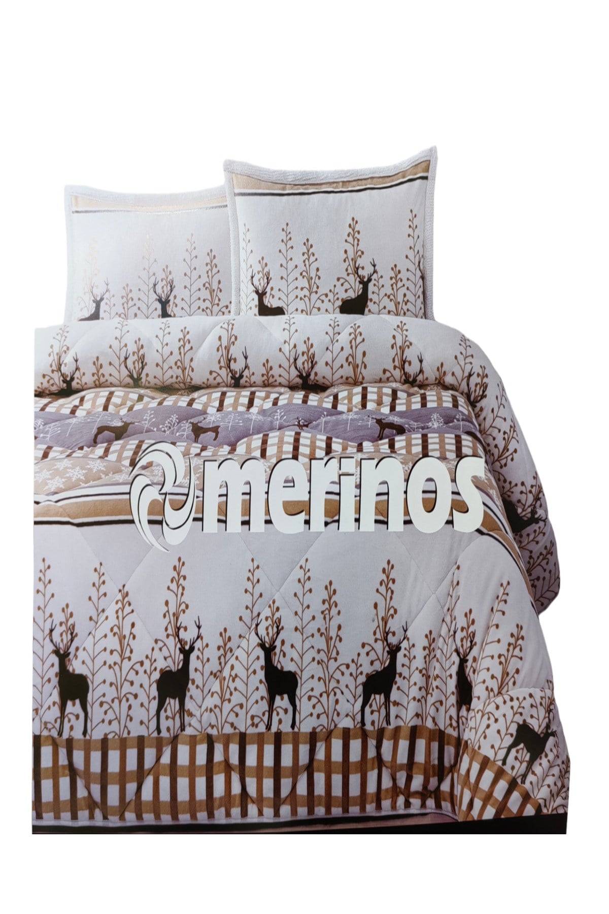 Comforter Yorgan Set Tek Kişilik Deer Bej