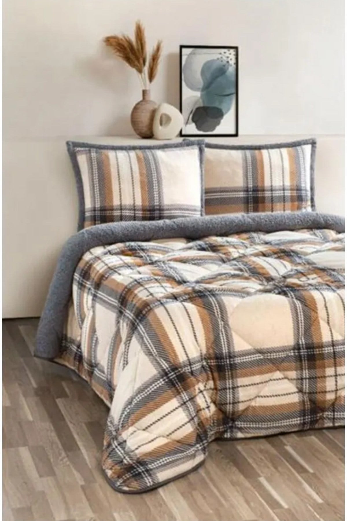 Comforter Yorgan Set Tek Kişilik Volenta Gri