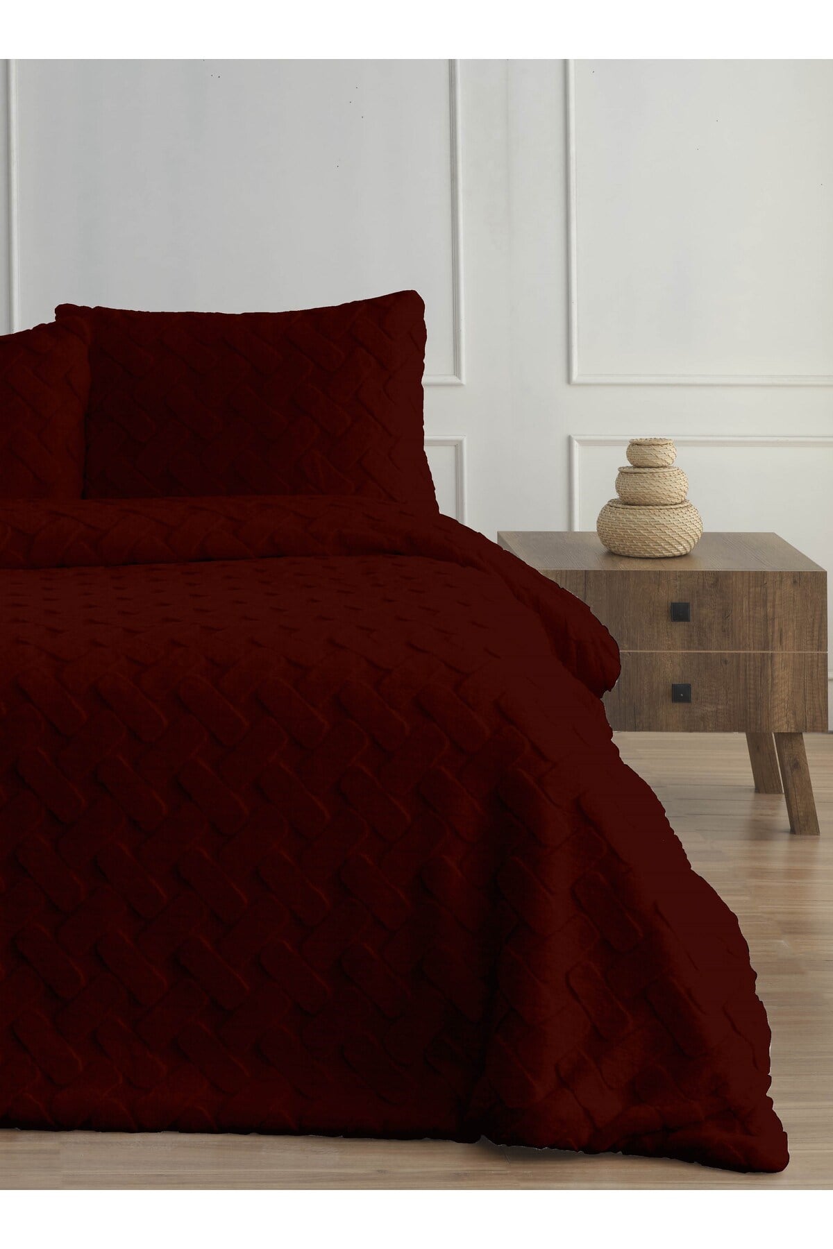 Diamond 3 Parça Pietra Çift Kişilik Kürk Comforter Yorgan Seti - 220x240 cm - Orijinal Çantalı