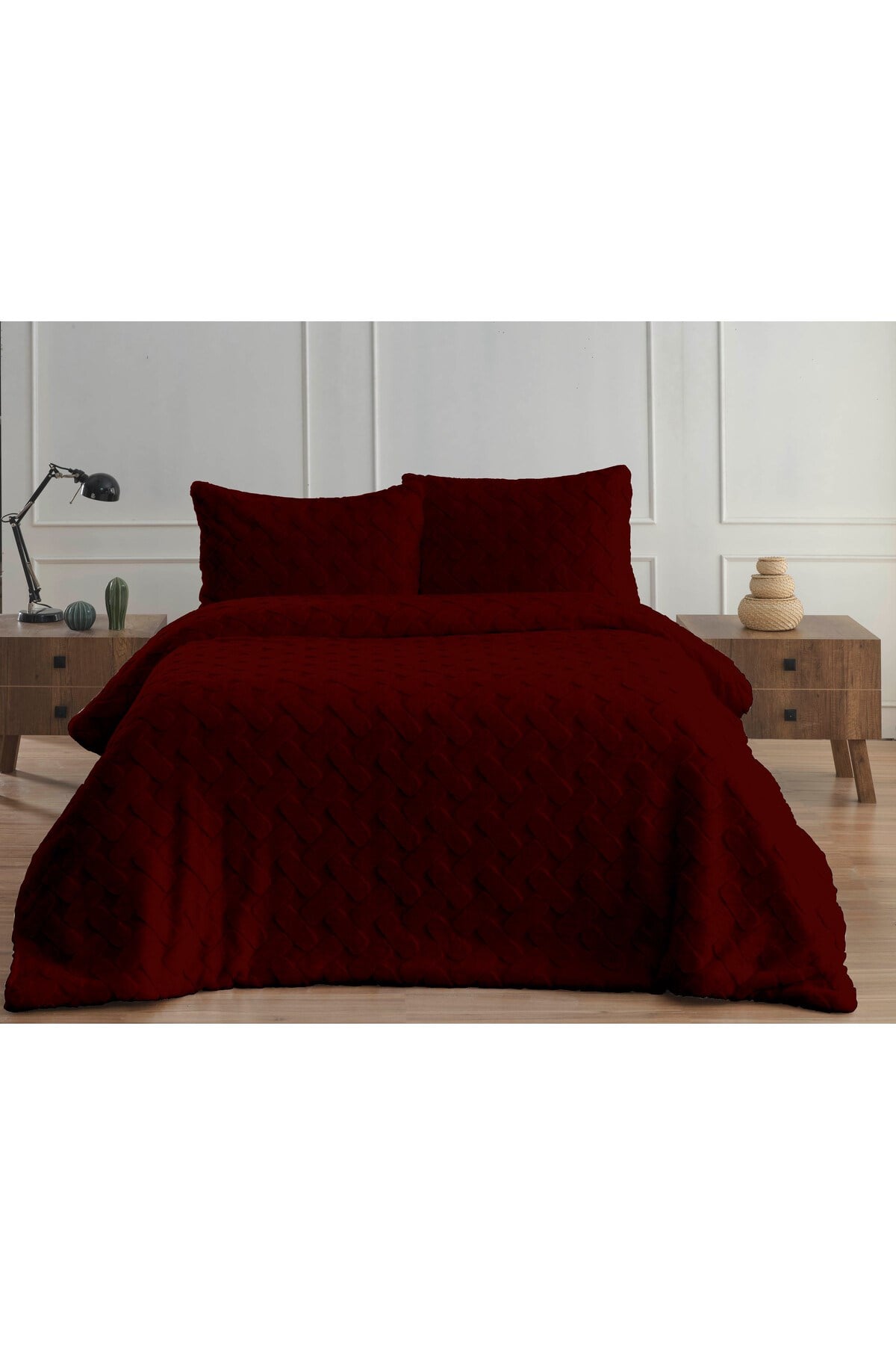 Diamond 3 Parça Pietra Çift Kişilik Kürk Comforter Yorgan Seti - 220x240 cm - Orijinal Çantalı