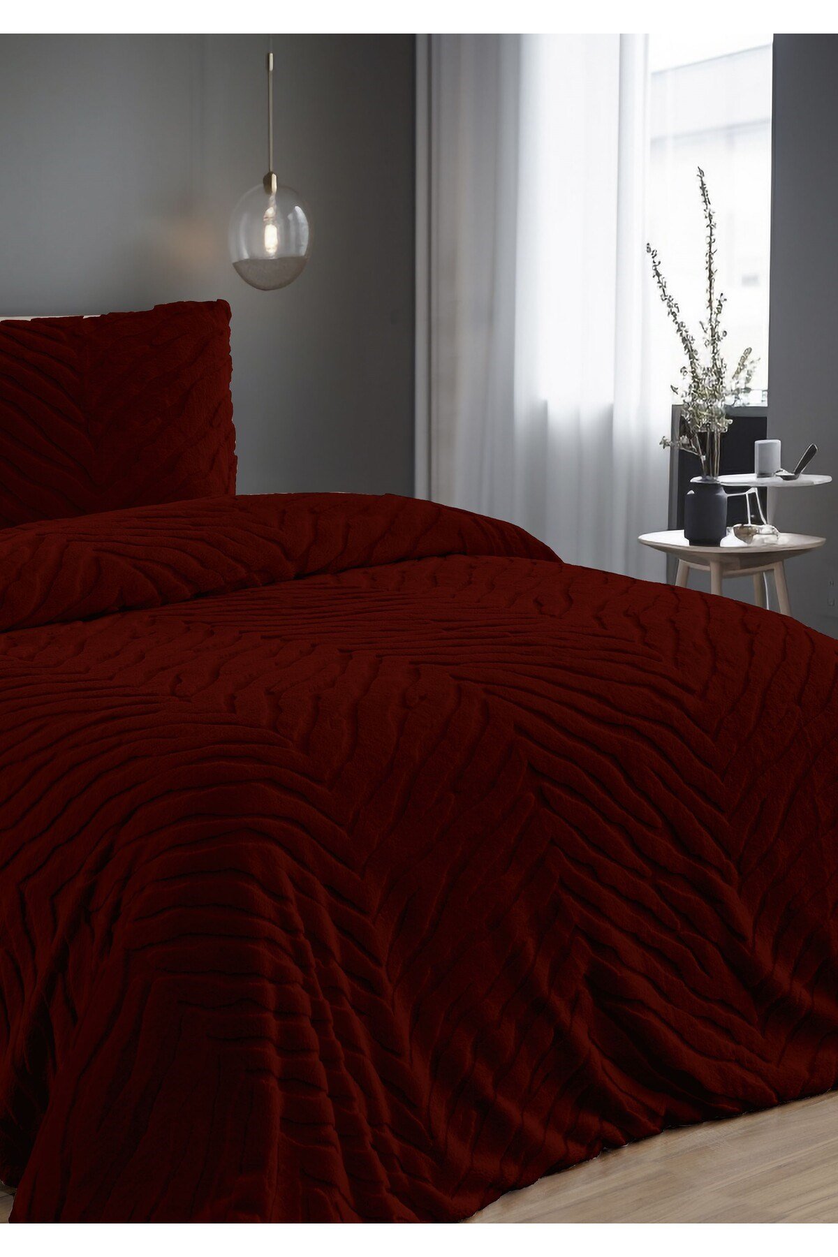 Diamond 3 Parça Zebra Kürk Comforter Yorgan Seti - 220x240 cm - Orijinal Çantalı