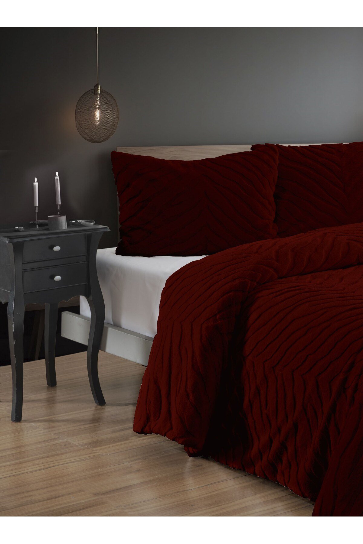 Diamond 3 Parça Zebra Kürk Comforter Yorgan Seti - 220x240 cm - Orijinal Çantalı