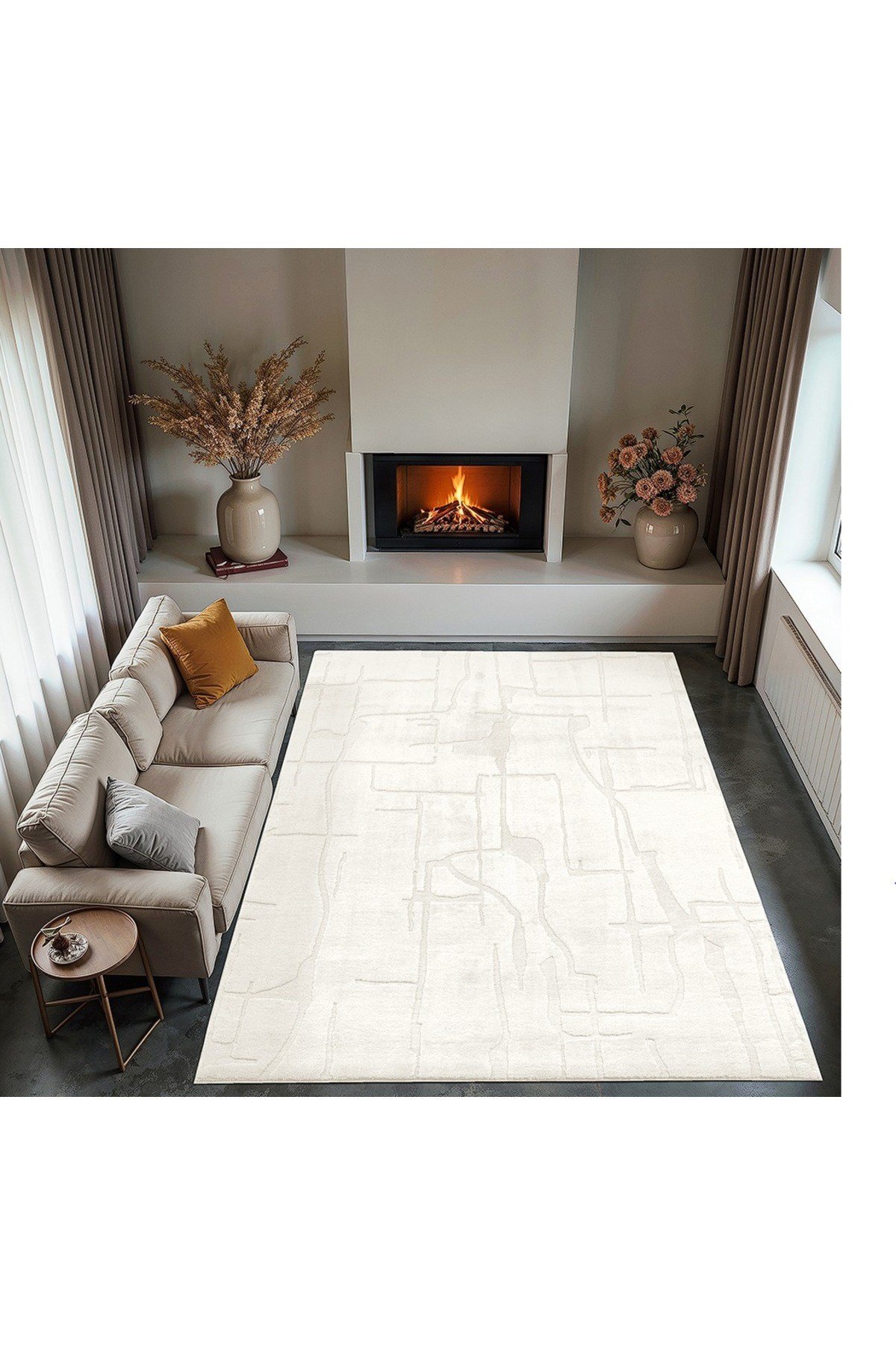 Dinarsu 150x230 Alaçatı Püsküllü Halı - Oturma Odası, Çocuk Odası, Mutfak Halısı, Salon - M2 1500 gr