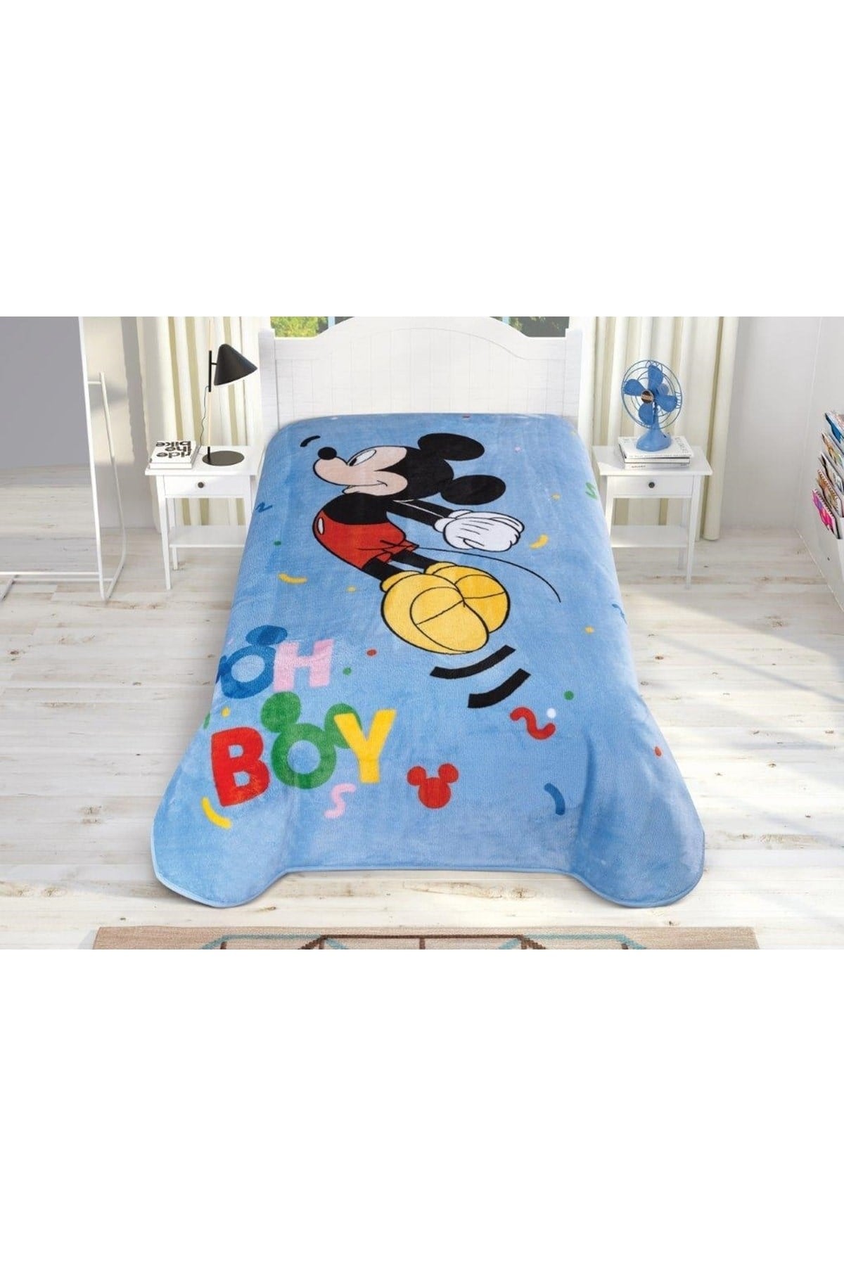 Disney Mickey Mouse Jump Lisanslı Yeni Sezon Tek Kişilik Battaniye
