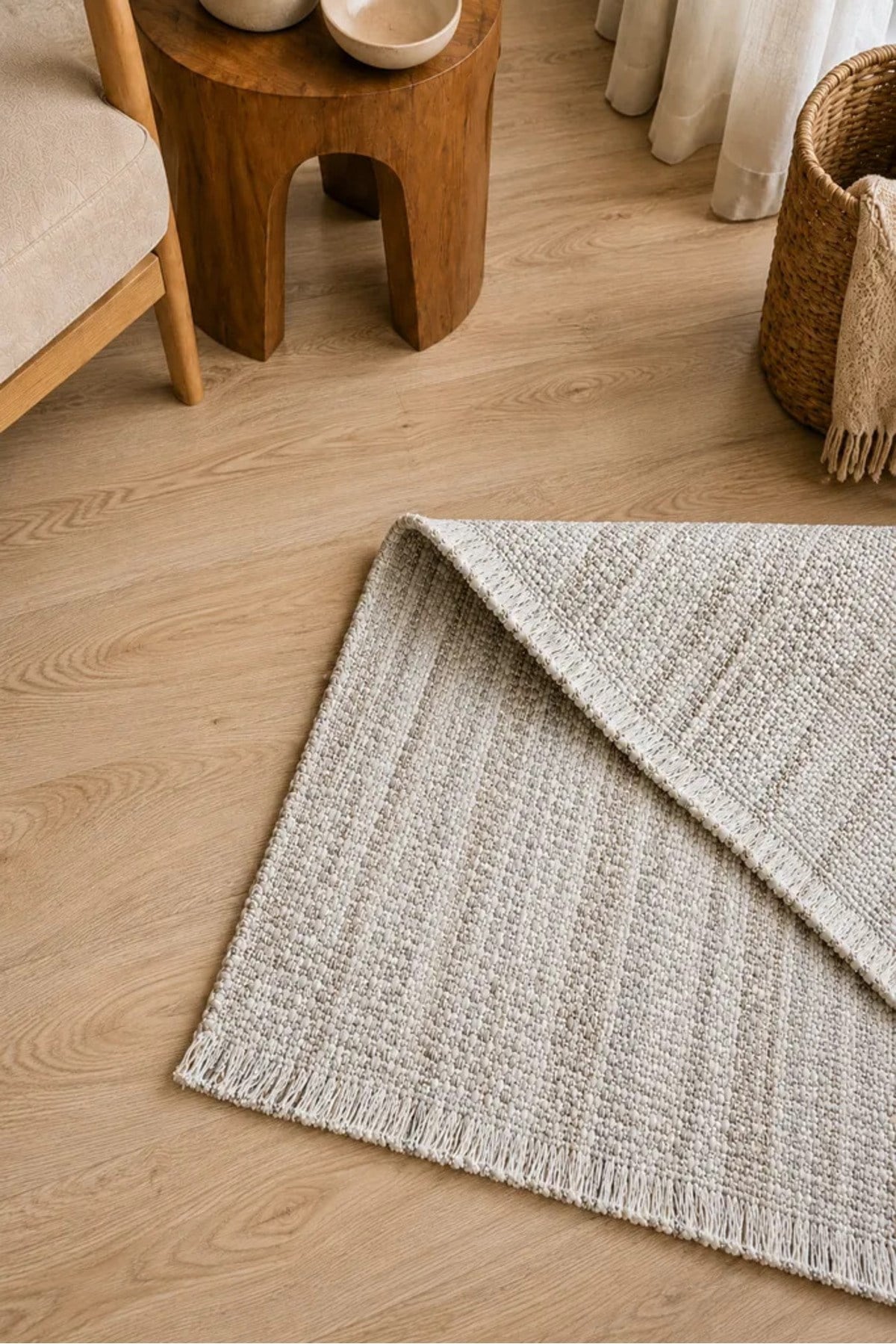 Doğal Jüt Kilim 80x150 cm | Bohem, Rustik ve İskandinav Tarz | Salon, Antre ve Yatak Odası
