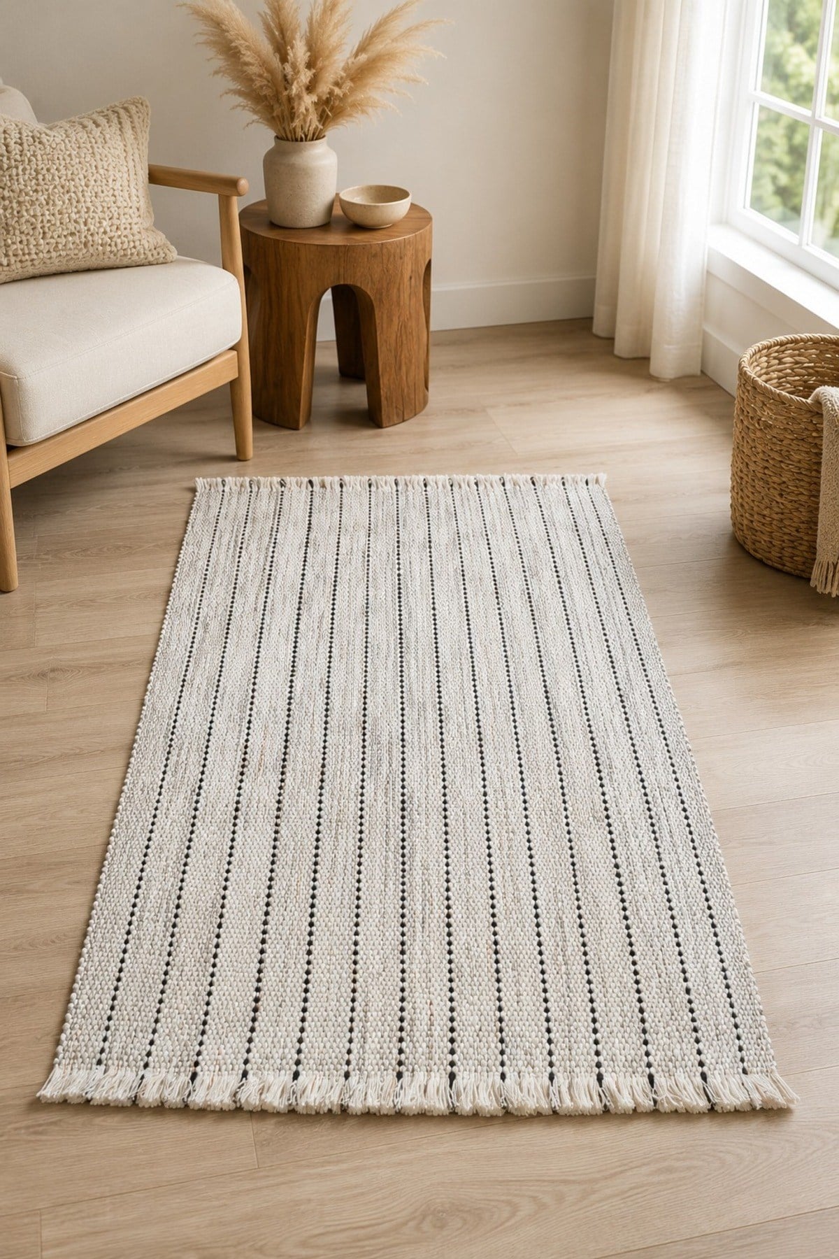 Doğal Jüt Kilim 80x150 cm | Bohem, Rustik ve İskandinav Tarz | Salon, Antre ve Yatak Odası