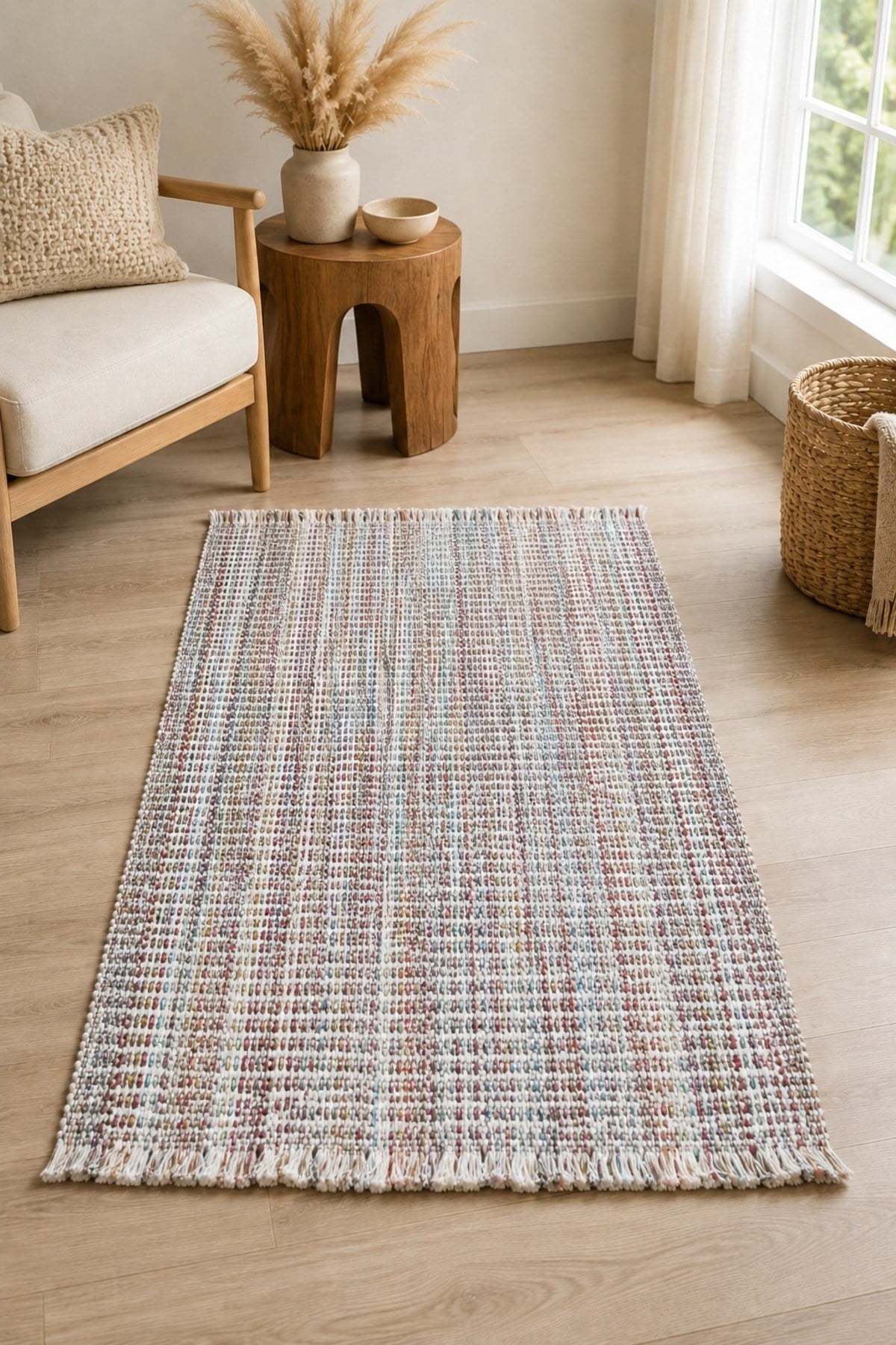 Doğal Jüt Kilim 80x150 cm | Bohem, Rustik ve İskandinav Tarz | Salon, Antre ve Yatak Odası