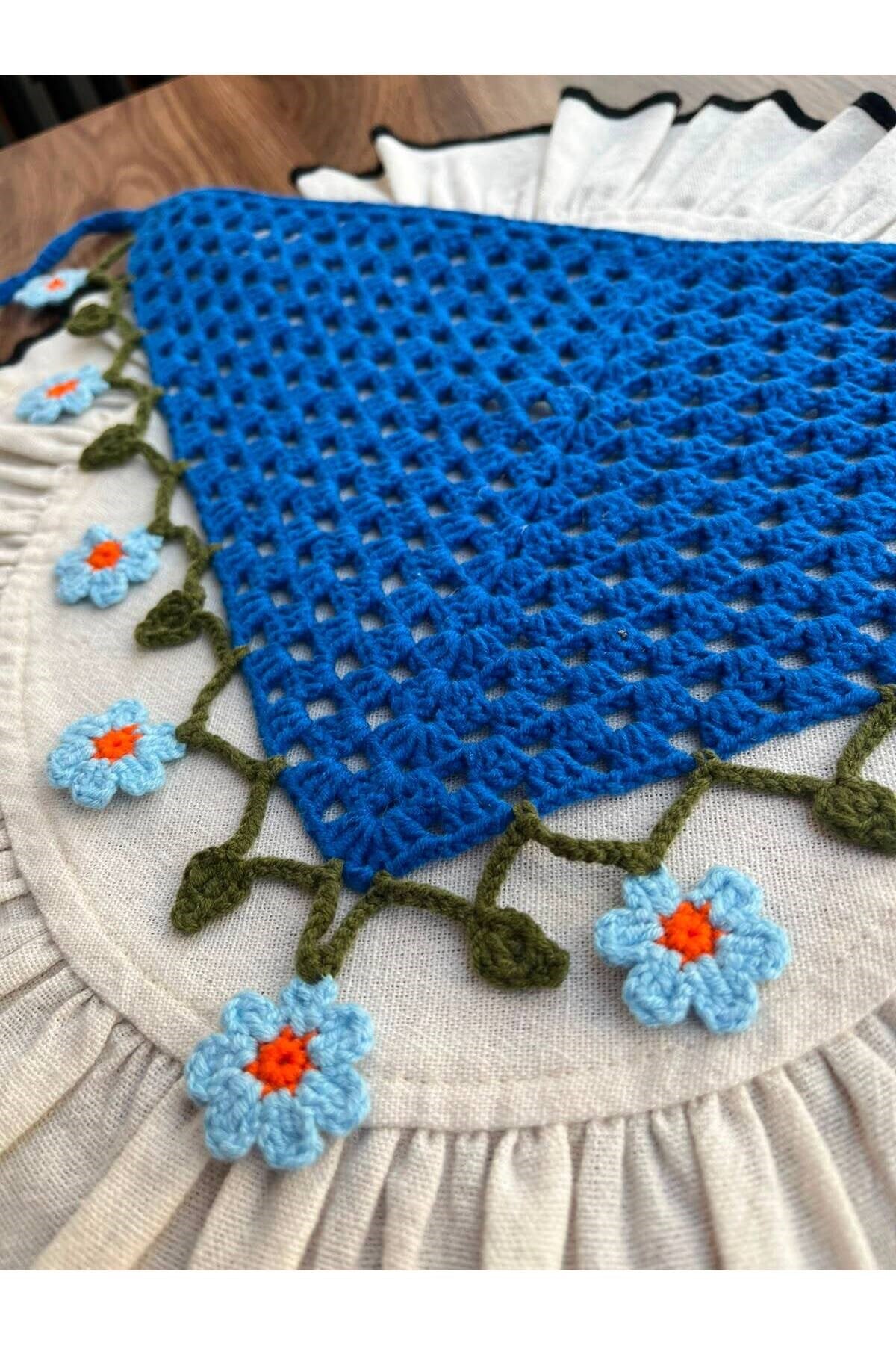 El Yapımı Örgü Bandana | %100 Pamuk | Çok Amaçlı Bel Şalı | Yazlık & Hediyelik