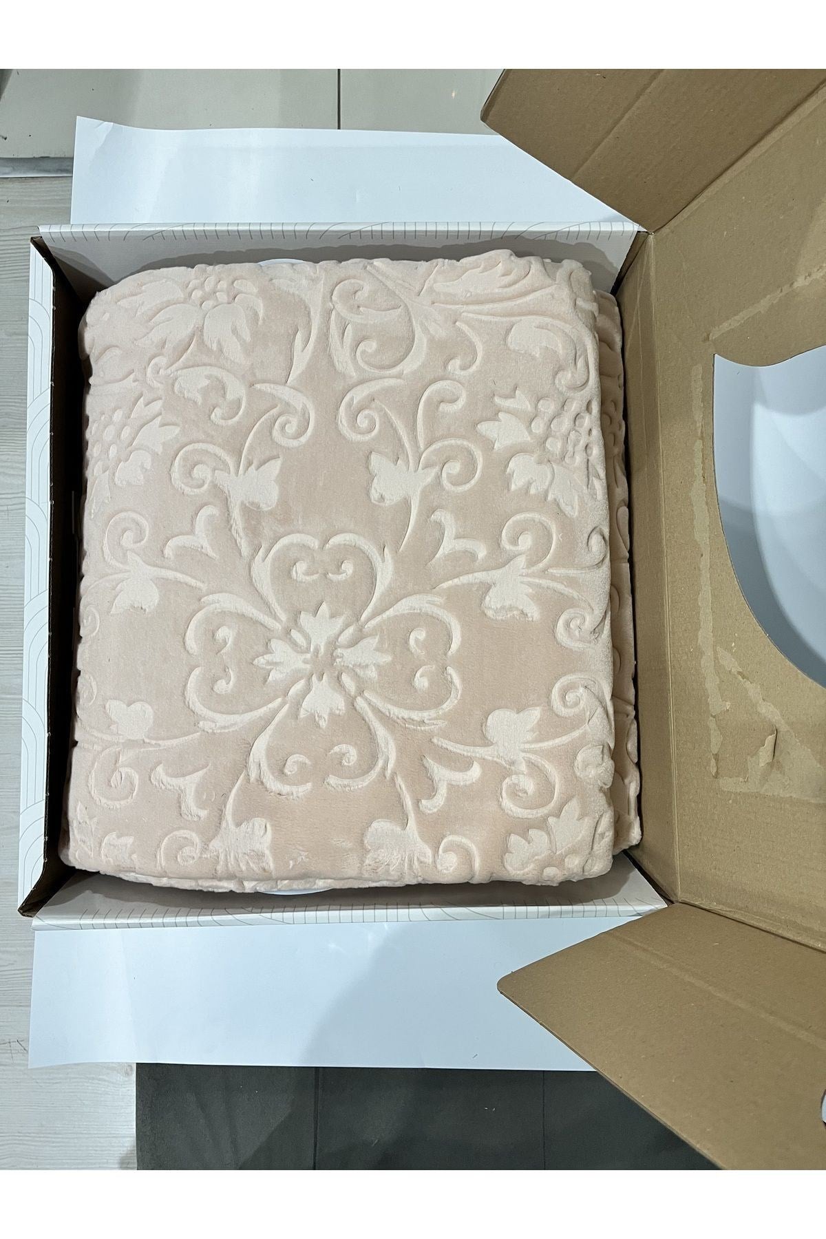Elegance Çift Kişilik Battaniye - Pudra