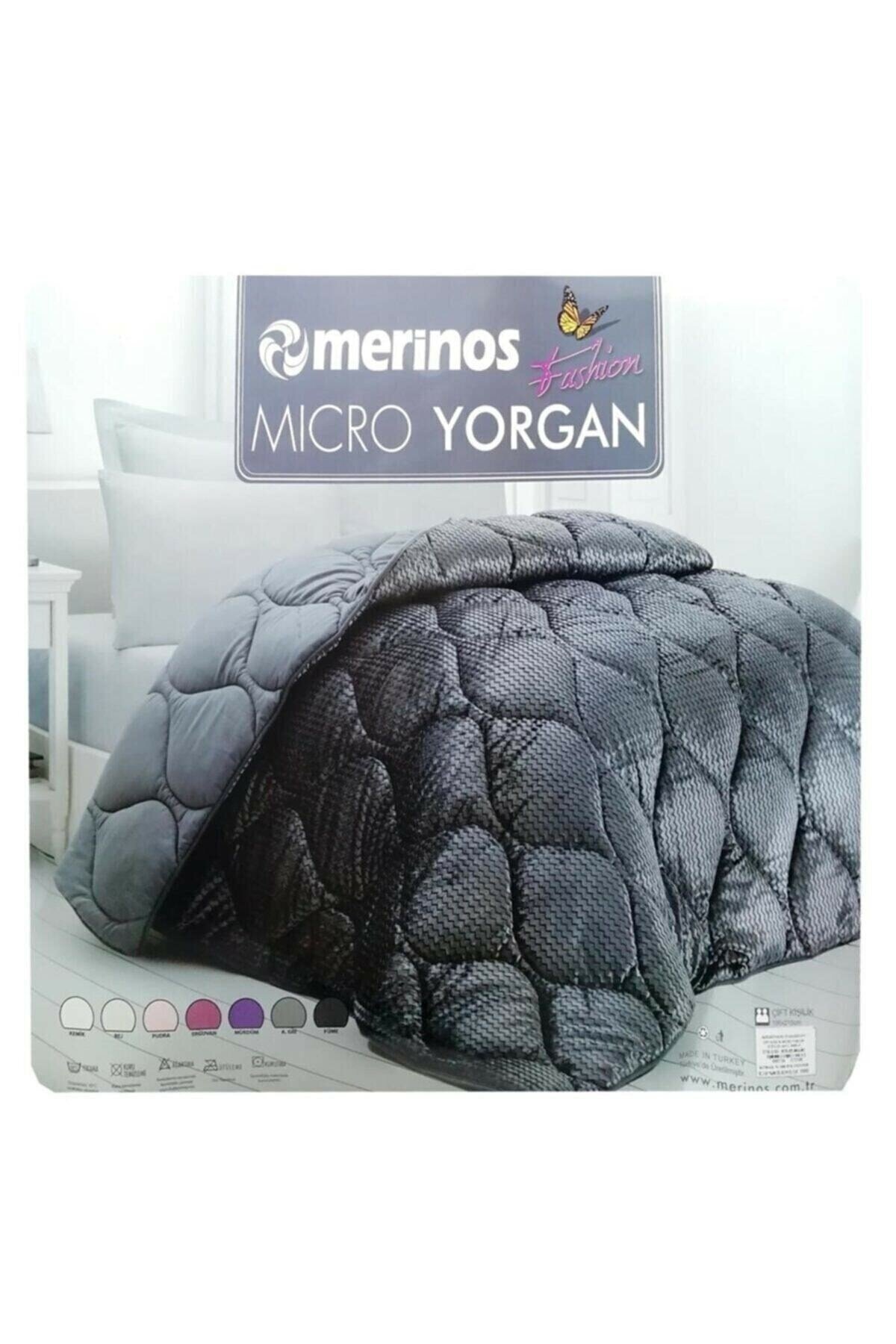 Fashion Micro Çift Kişilik Yorgan Zigzag Füme