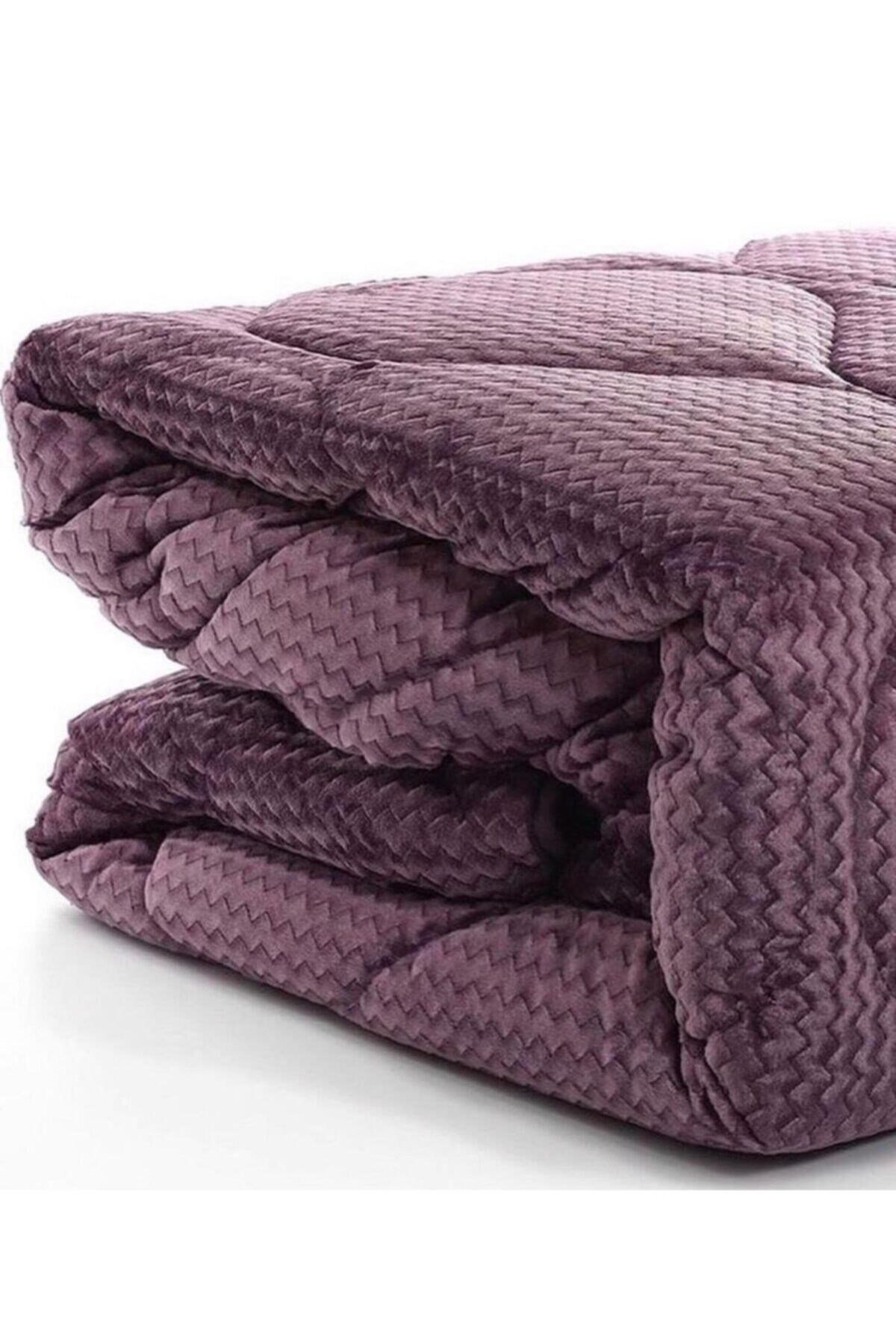 Fashion Microfiber Tek Kişilik Yorgan Mürdüm