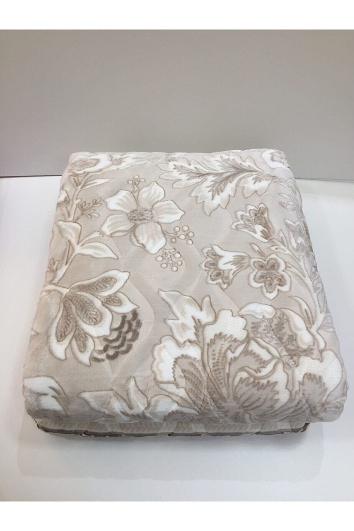Gül Modern Desen Çift Kişilik Battaniye 4 Kg Yıkanabilir Peluş Kalın Battaniye