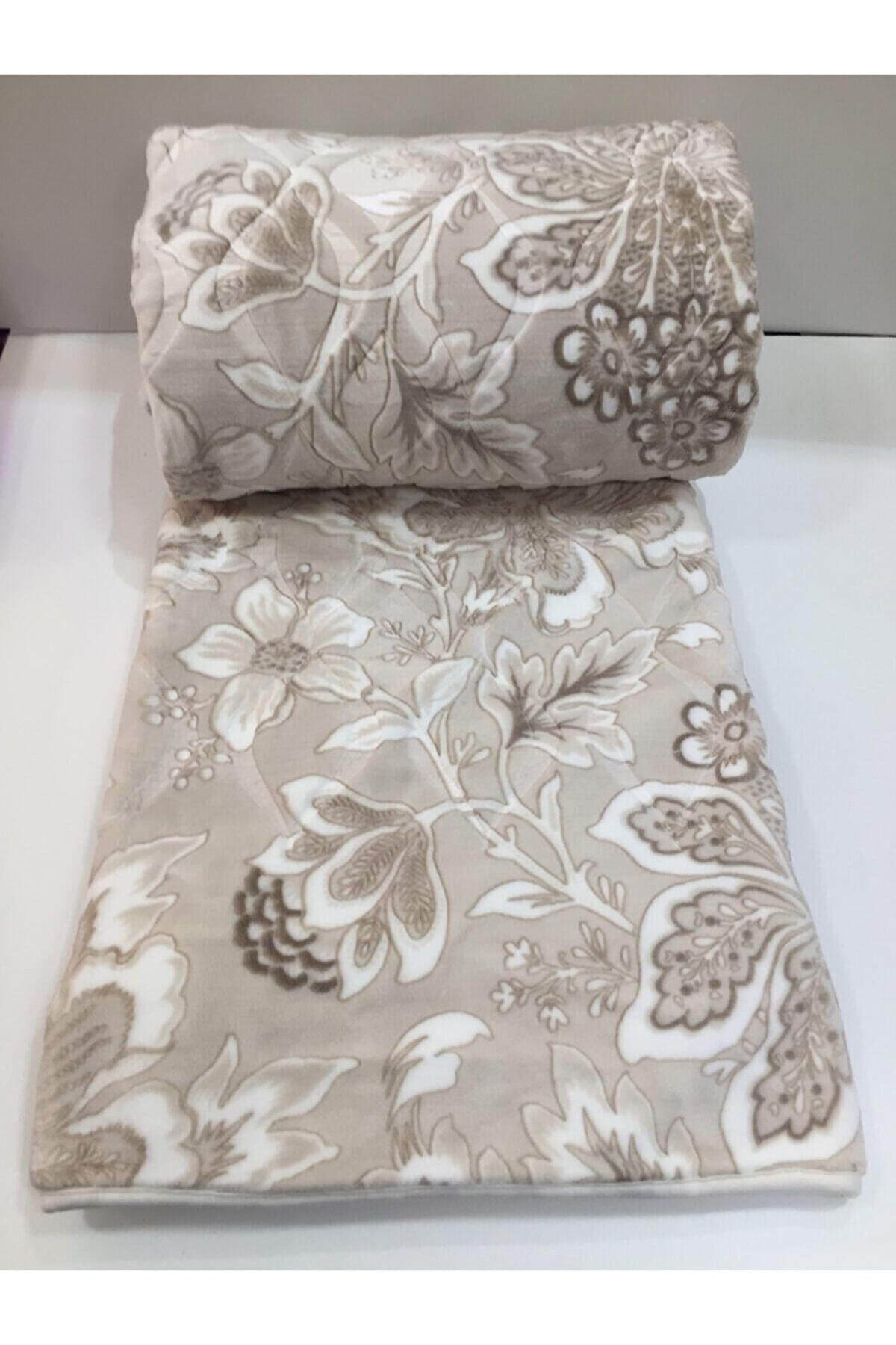 Gül Modern Desen Çift Kişilik Battaniye 4 Kg Yıkanabilir Peluş Kalın Battaniye