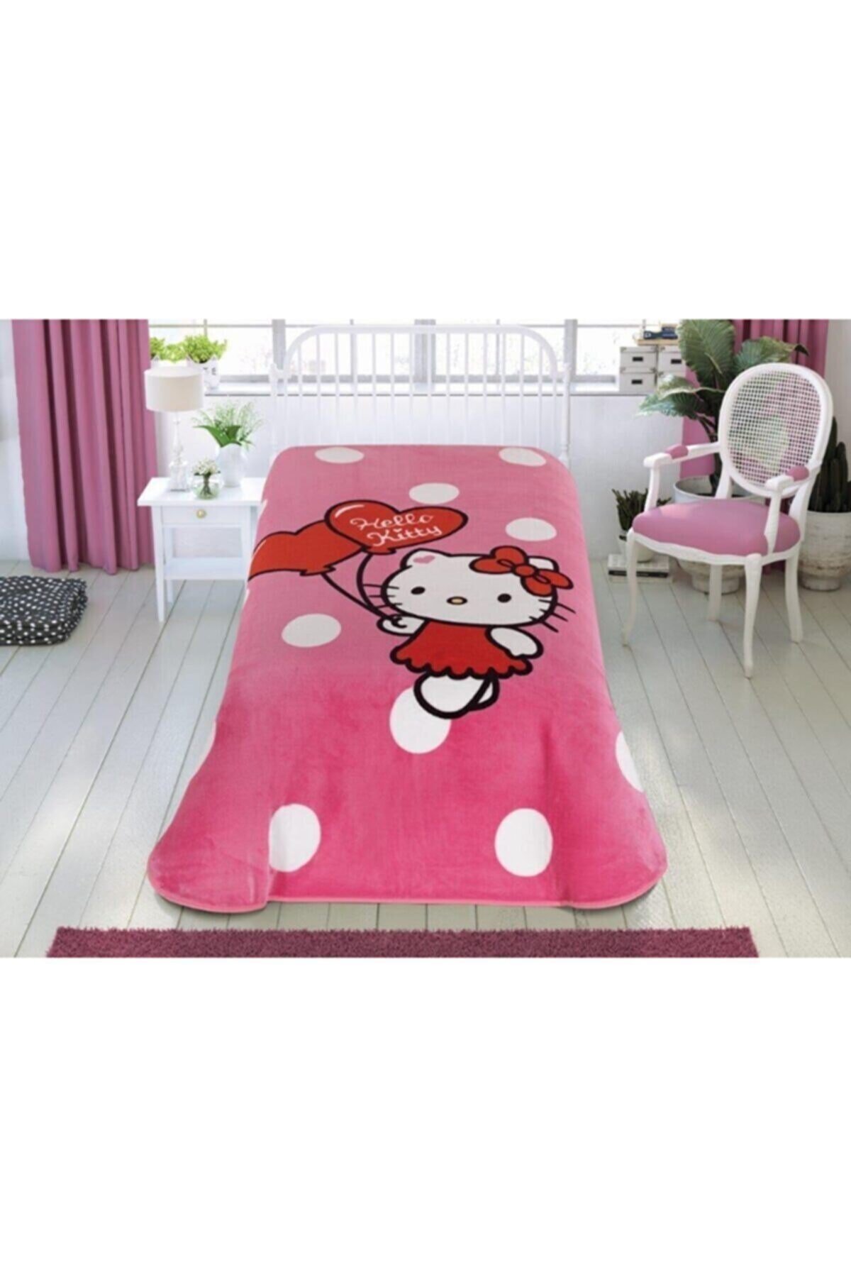 Hello Kitty Cute Lisanslı Tek Kişilik Lisanslı Battaniye