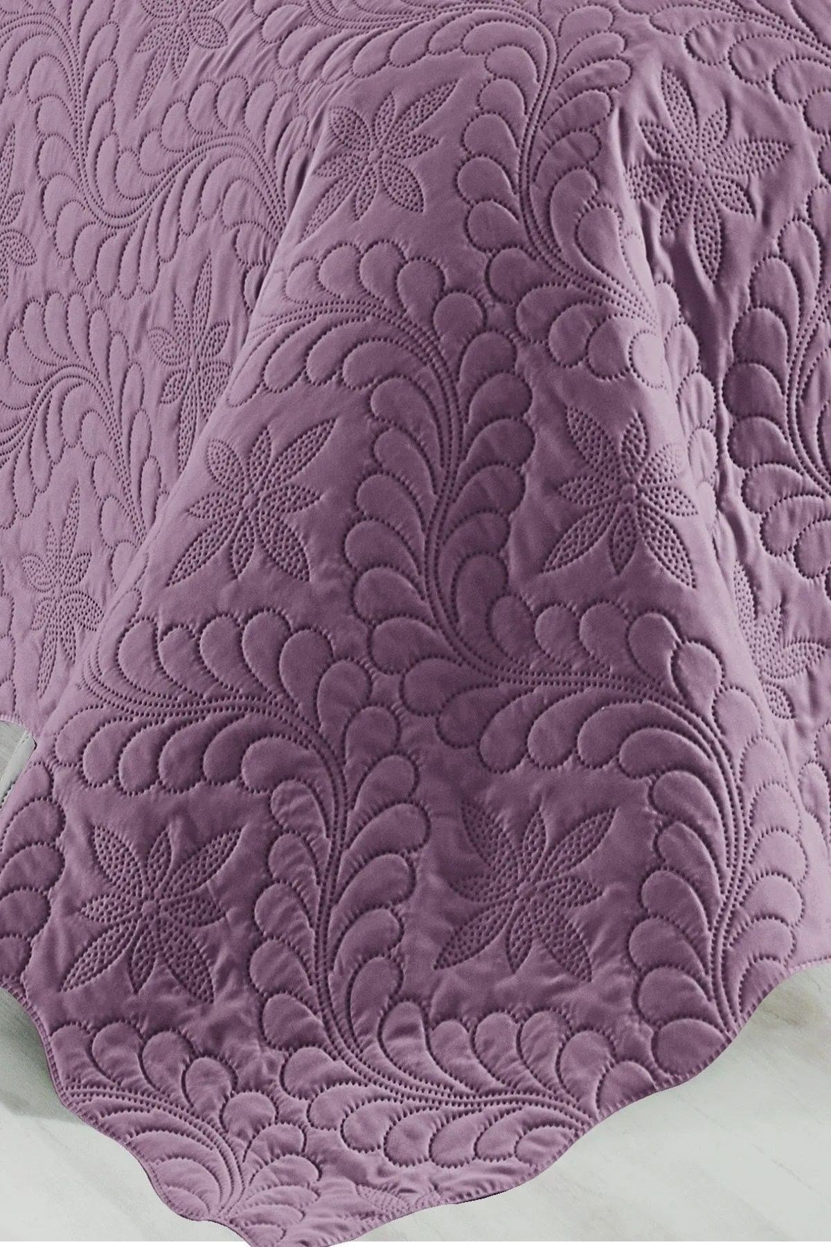 Ivy Açık Lila Tek Kişilik Microfiber Kapitone Yatak Örtüsü