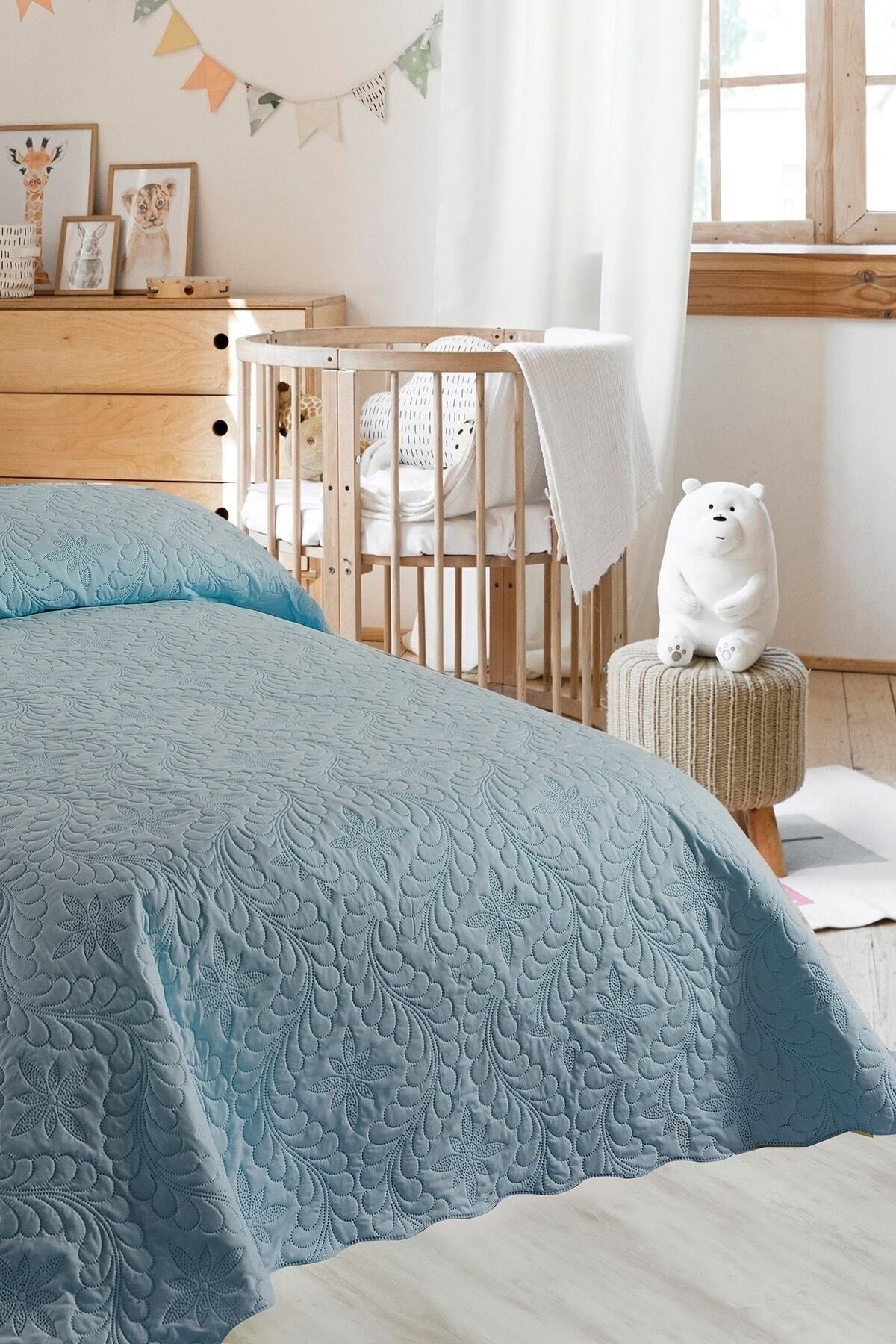 Ivy Mint Tek Kişilik Microfiber Kapitone Yatak Örtüsü