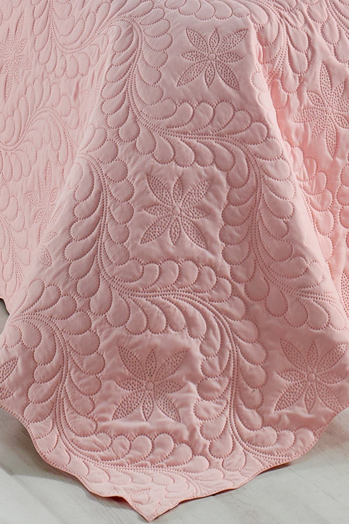 Ivy Pudra Tek Kişilik Microfiber Kapitone Yatak Örtüsü