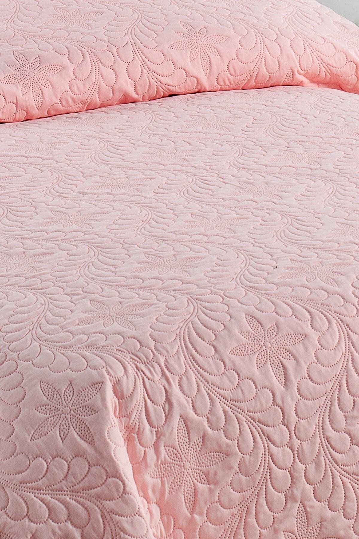Ivy Pudra Tek Kişilik Microfiber Kapitone Yatak Örtüsü