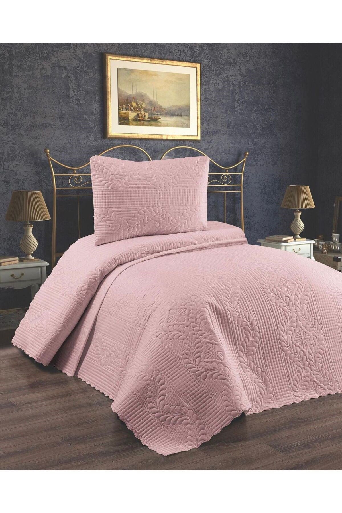 Kapitoneli Tek Kişilik Yatak Örtüsü - Günlük Tek Kişilik Yatak Örtüsü - Mikrofiber Yatak Örtüsü