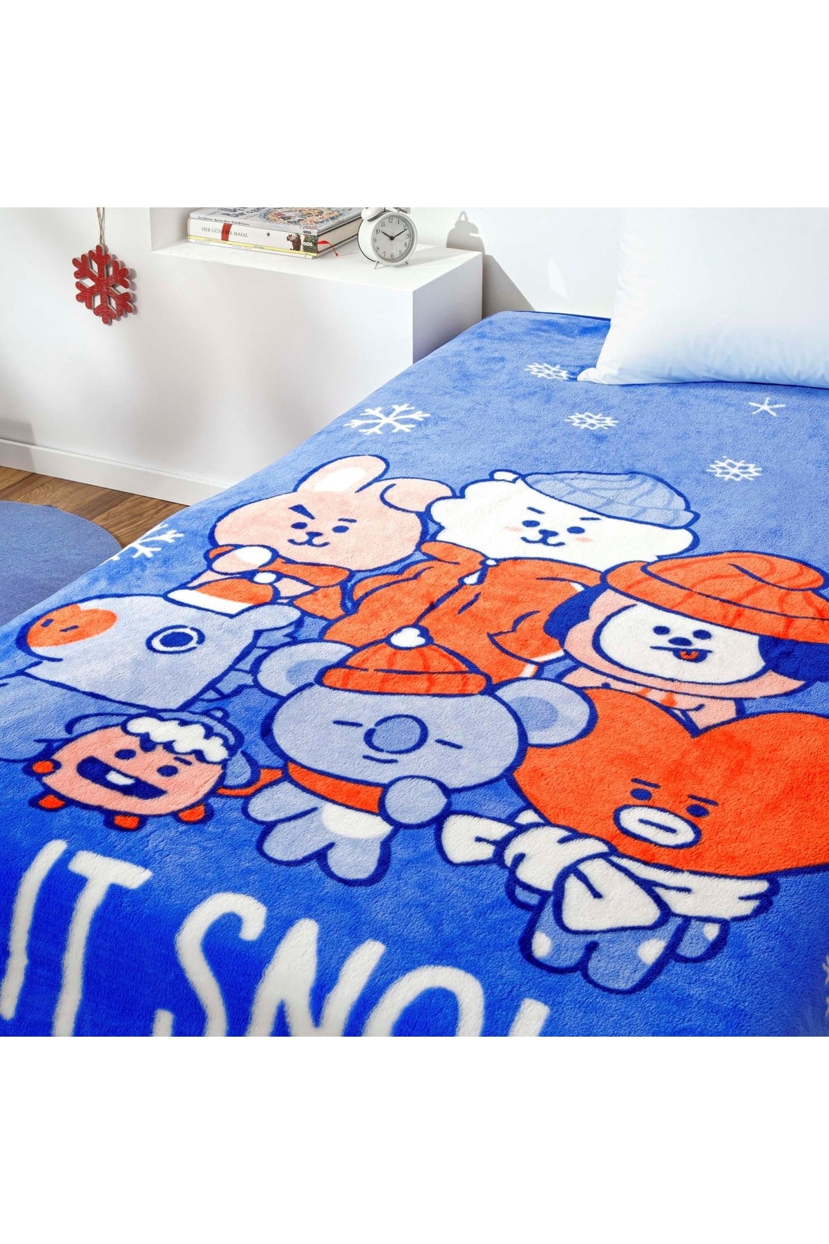 Lisanslı Bt21 Let It Snow Battaniye