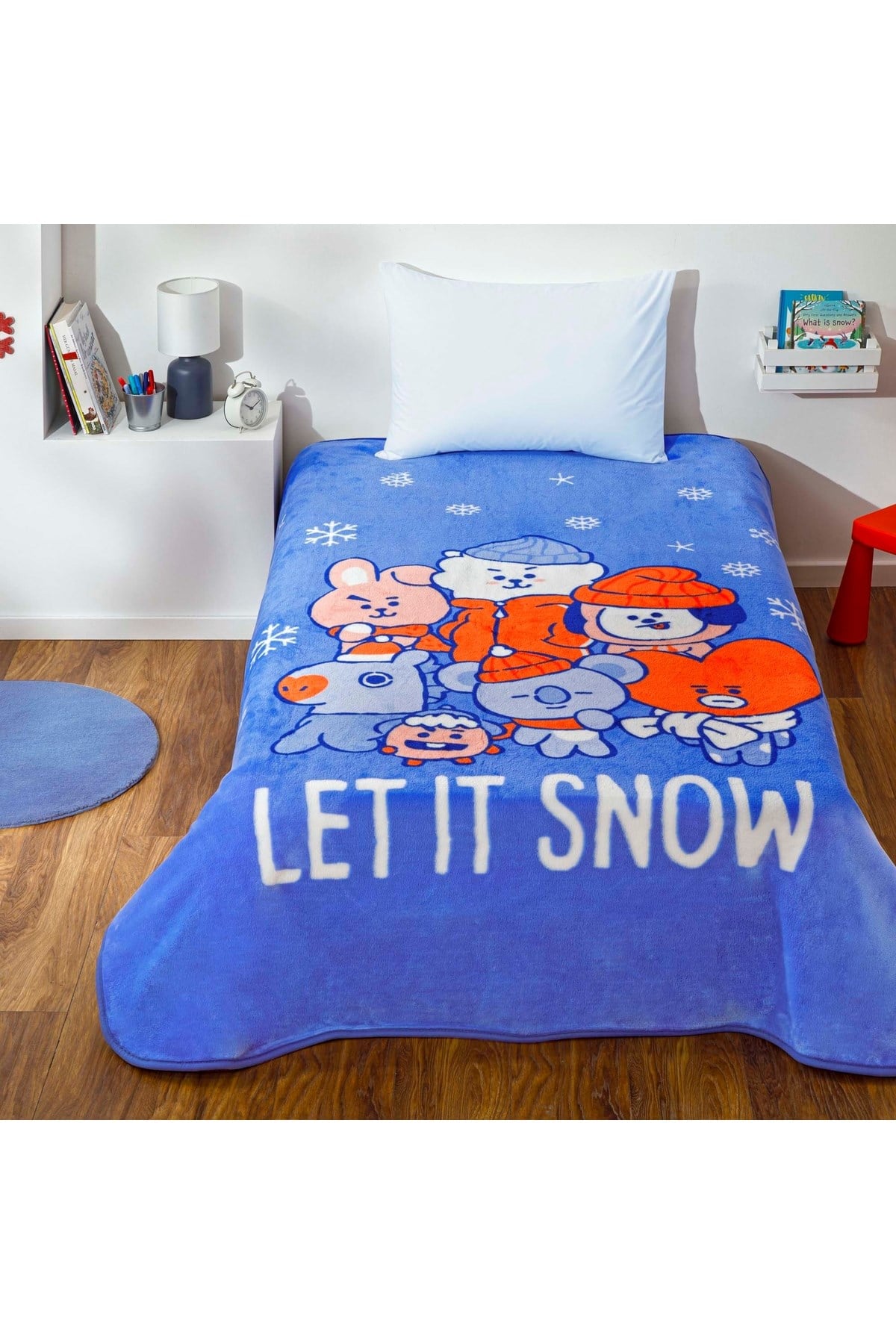 Lisanslı Bt21 Let It Snow Battaniye