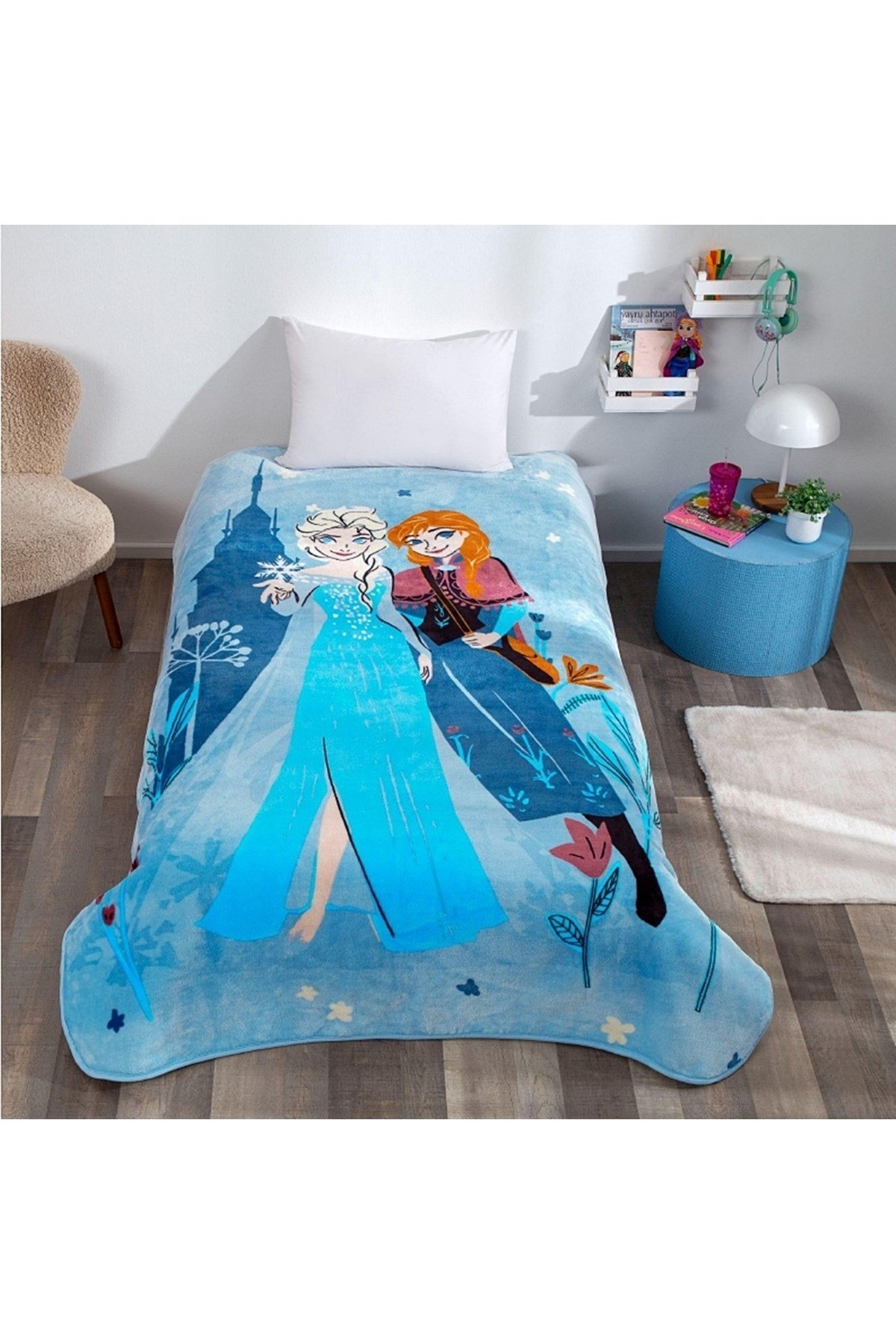 Lisanslı Disney Frozen Flower Power Tek Kişilik Battaniye