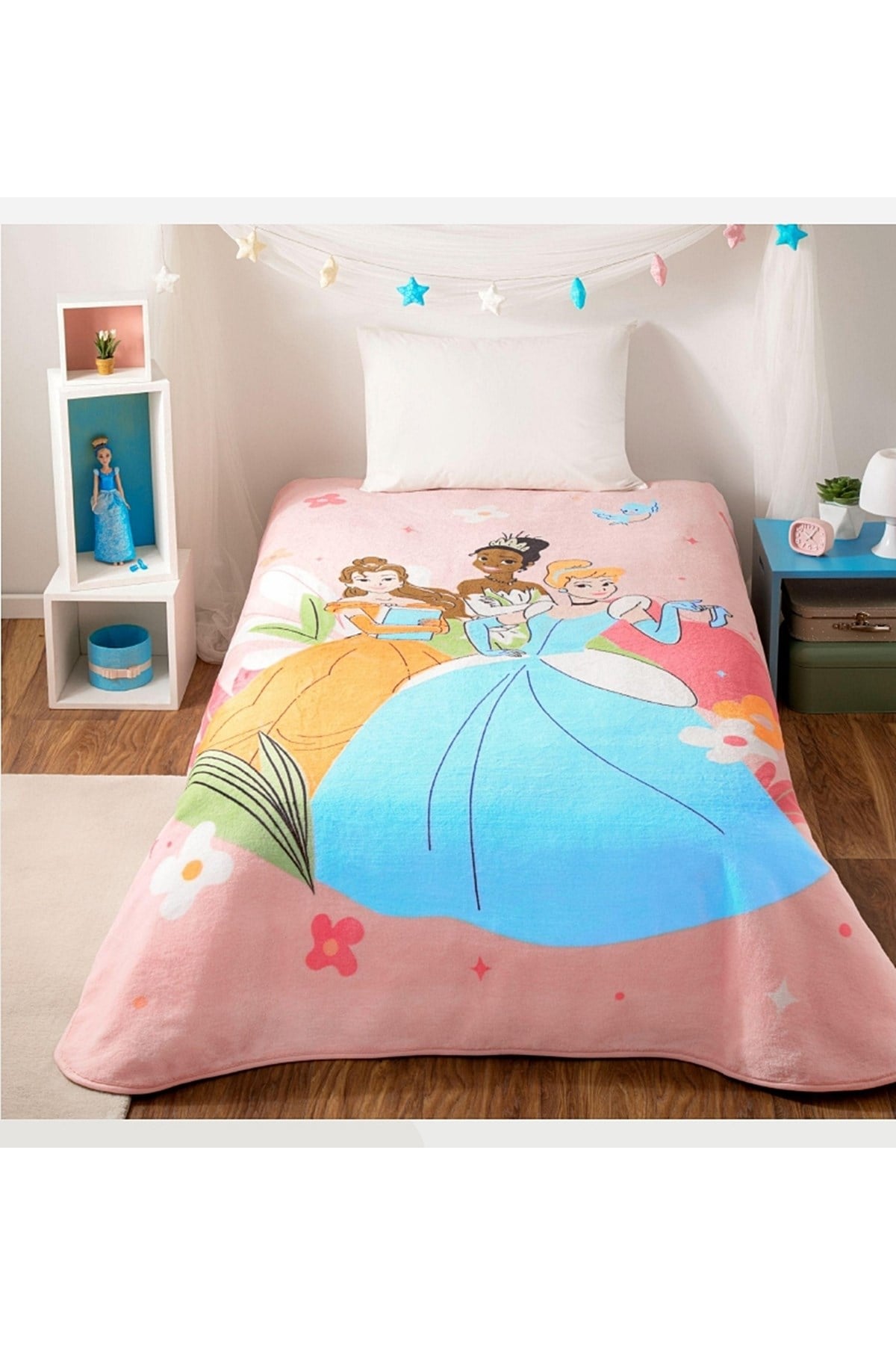 Lisanslı Disney Princesses Fun Together Tek Kişilik Battaniye