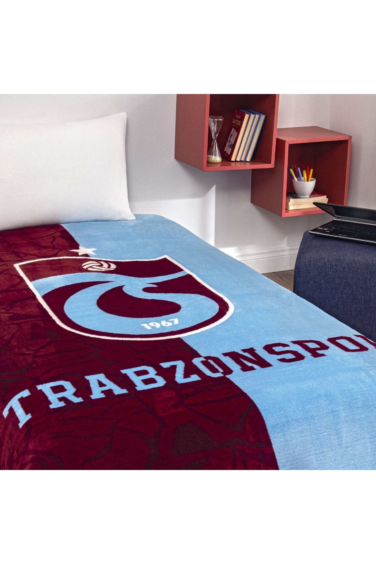 Lisanslı Trabzonspor Parçalı Tek Kişilik Battaniye
