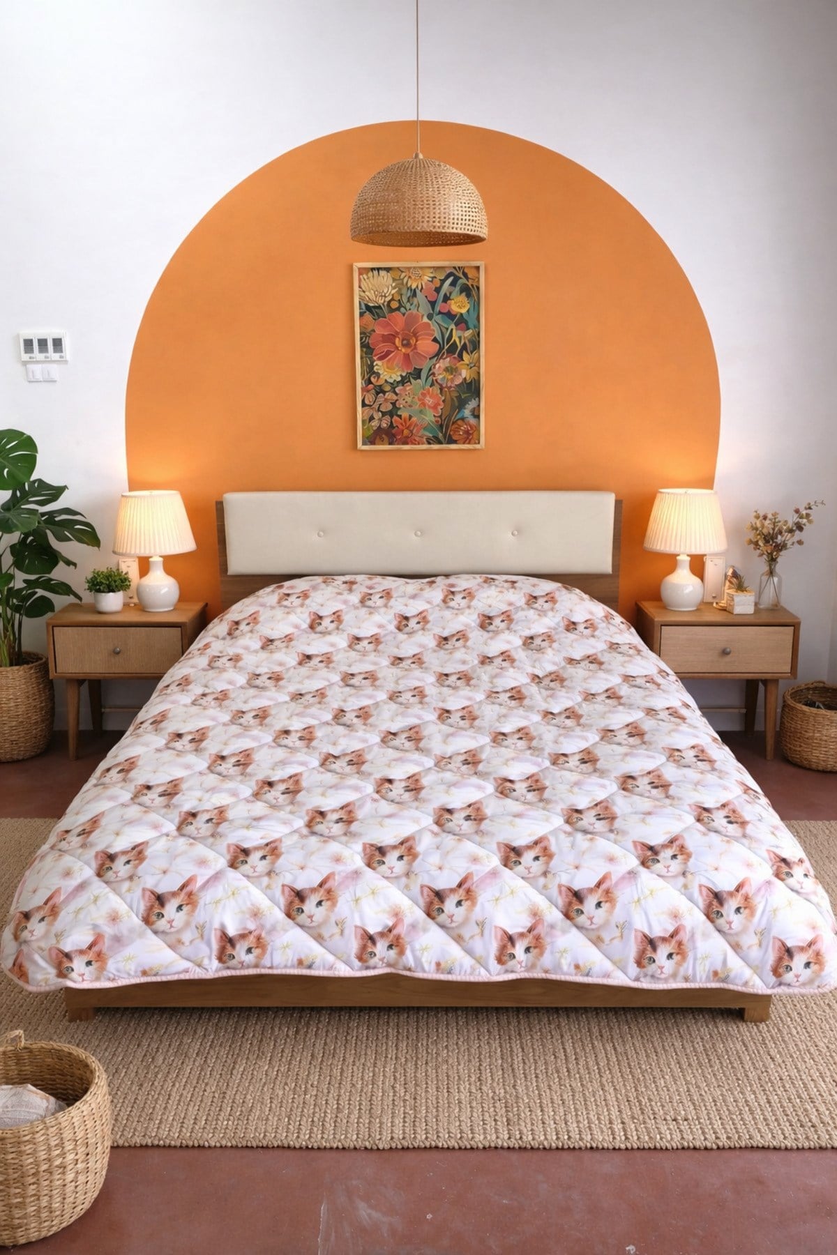 Lüks Tek Kişilik 5D Dijital Pamuk Yorgan | 155x215 cm | Dolgun, Kabartmalı | Yumuşacık & Konforlu Uyku