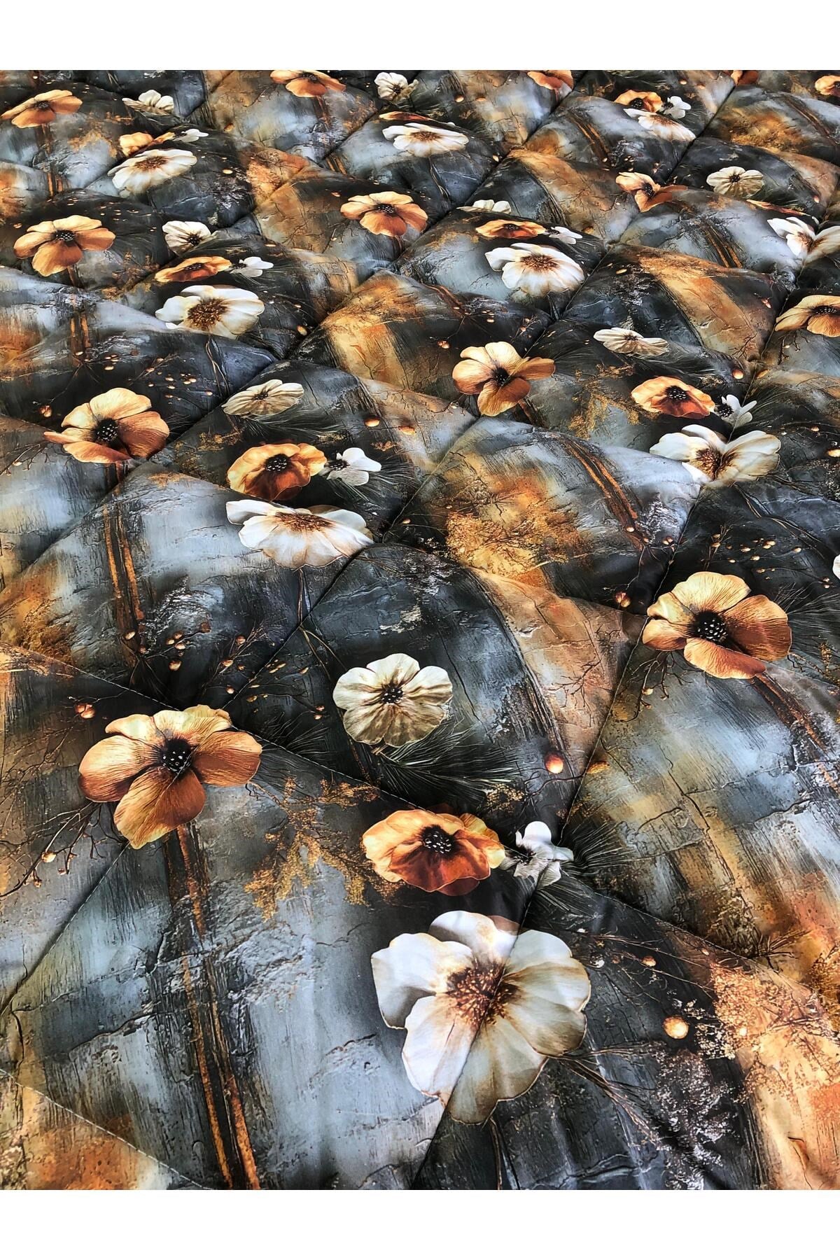 Lüks Tek Kişilik 5D Dijital Pamuk Yorgan | 155x215 cm | Dolgun, Kabartmalı | Yumuşacık & Konforlu Uyku