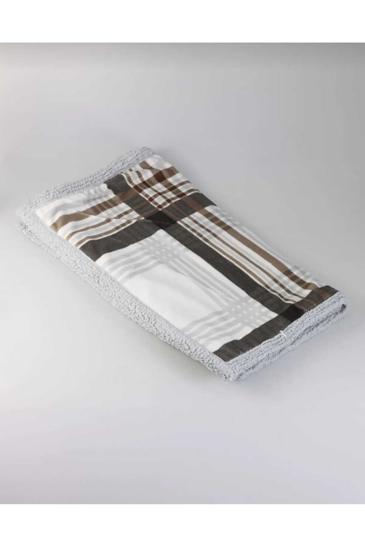 Merinos Comforter Çift Kişilik Yorgan Set Wara Gri Koyu Kahve