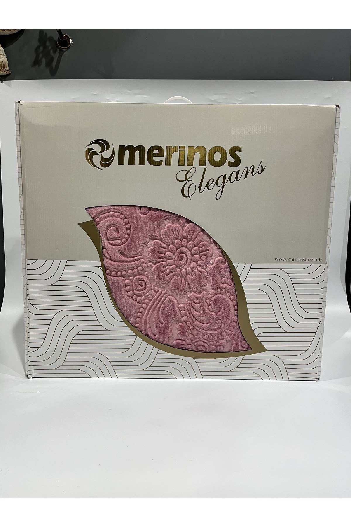 MERİNOS ELEGANCE ÇİFT KİŞİLİK BATTANİYE GÜL KURUSU