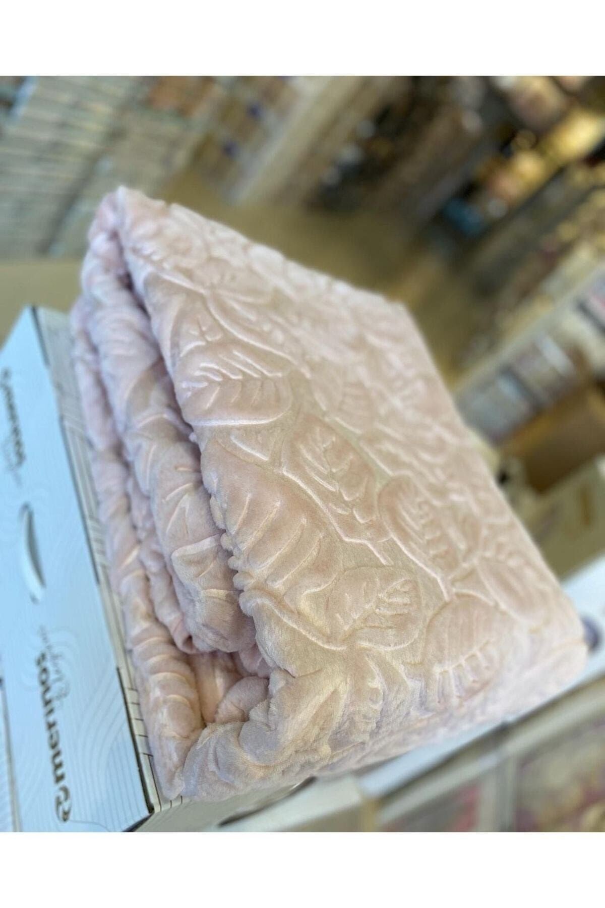 Merinos Elegans Battaniye Çift Kişilik Cappucino