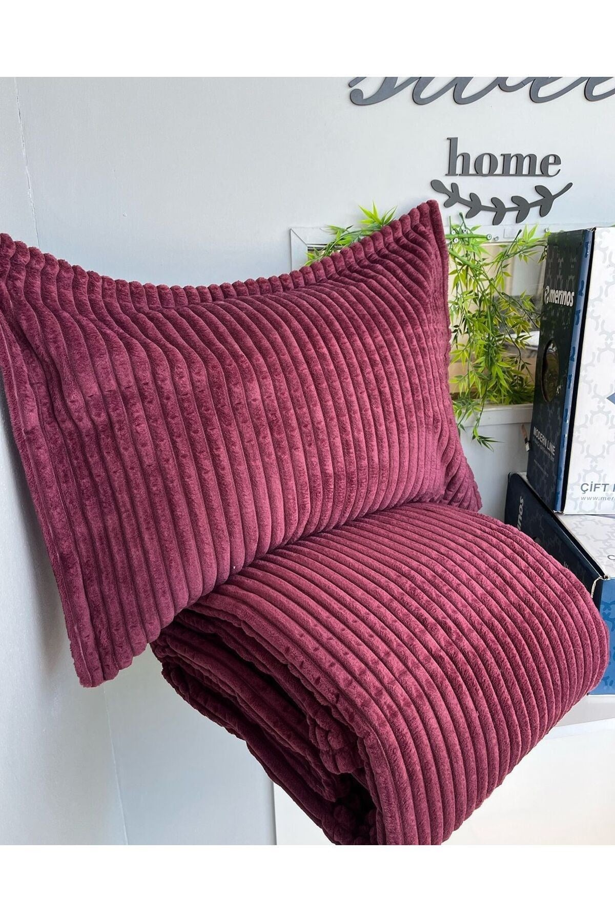 MERİNOS MODERN LİNE 3 PARÇA BATTANİYE SET (ÇİFT KİŞİLİK)