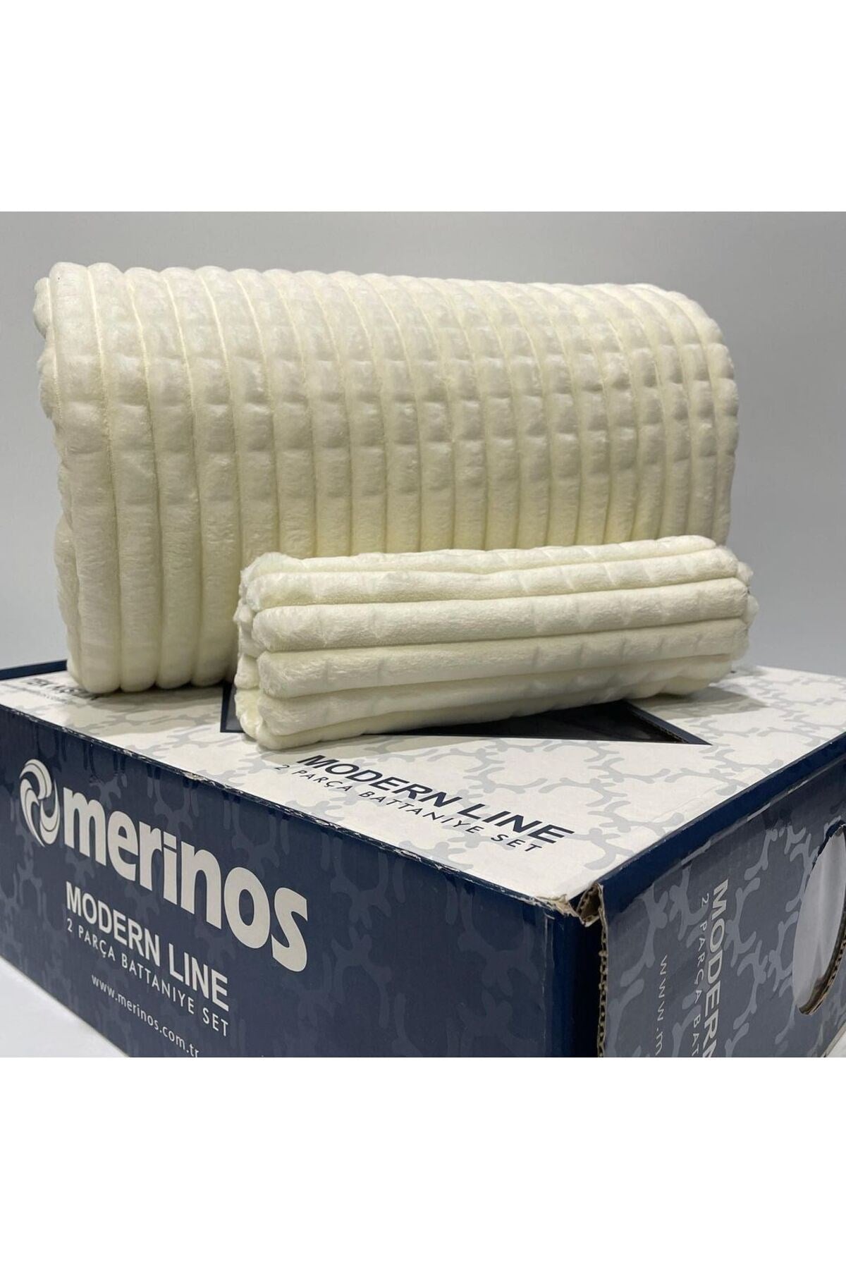 Merinos Modern Lıne Tek Kişilik Battaniye - Kemik