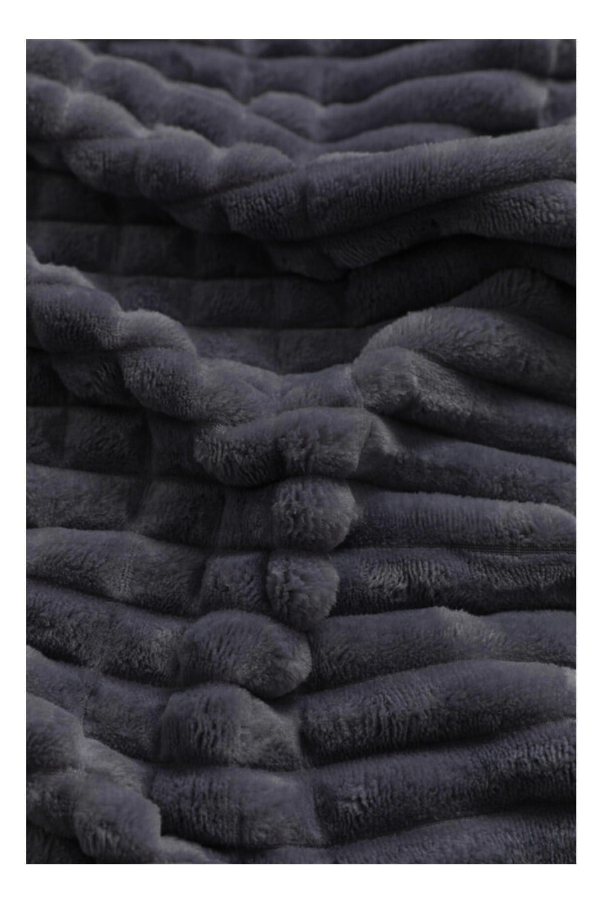 Merinos Modern Line Tek Kişilik Battaniye - Koyu Gri