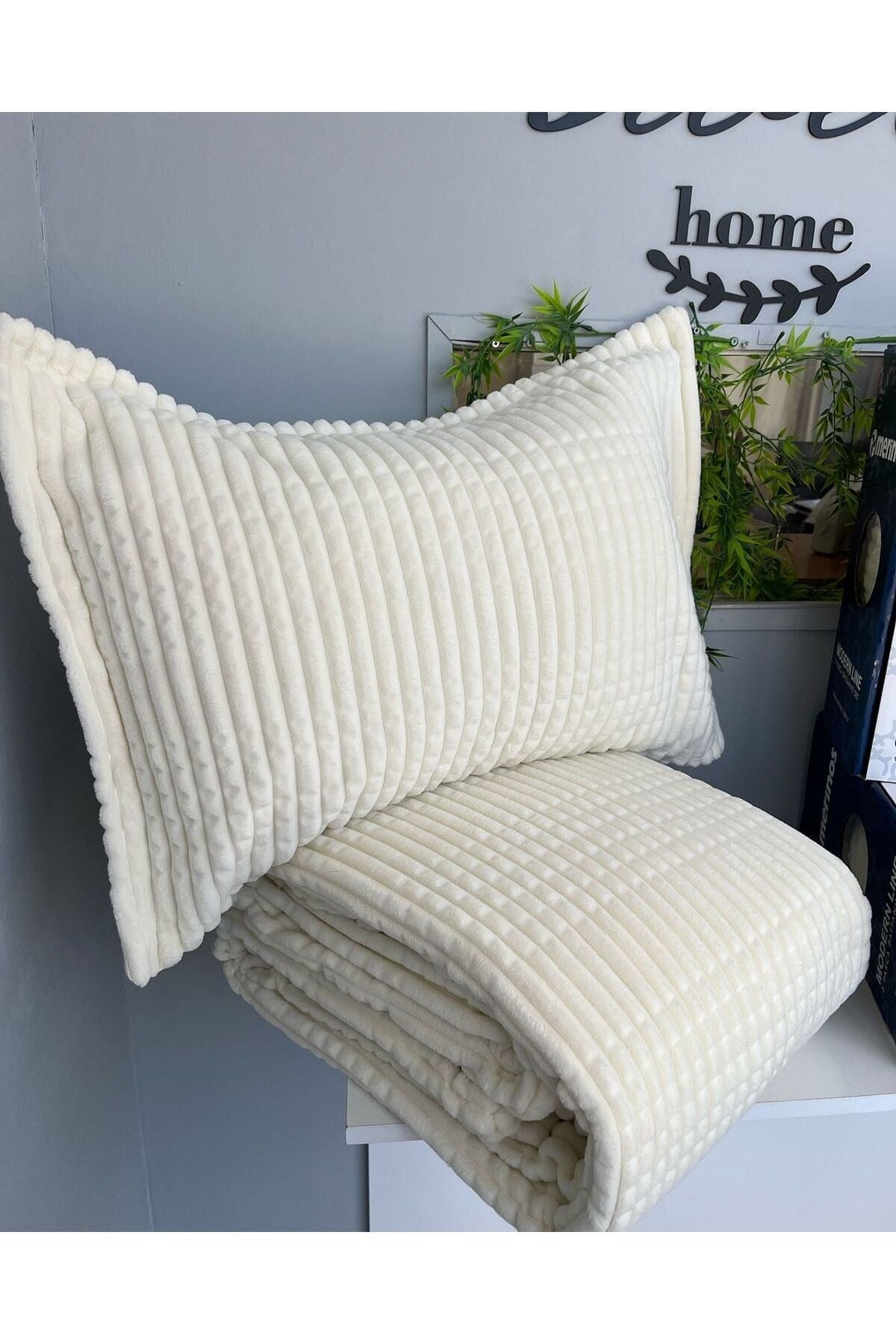 Merinos Modern Lıne Tek Kişilik Battaniye - Kemik