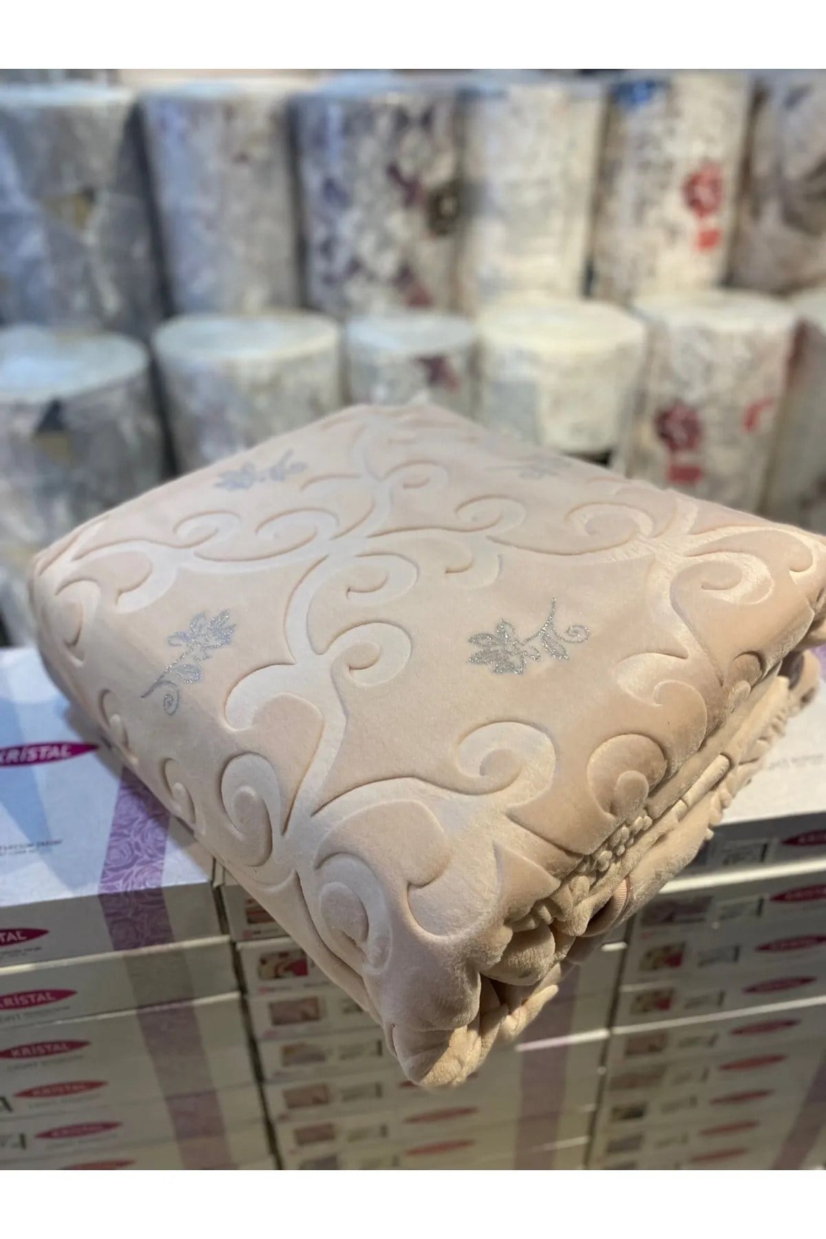 Merinos Pırıltı Çift Kişilik Battaniye ( Simli)