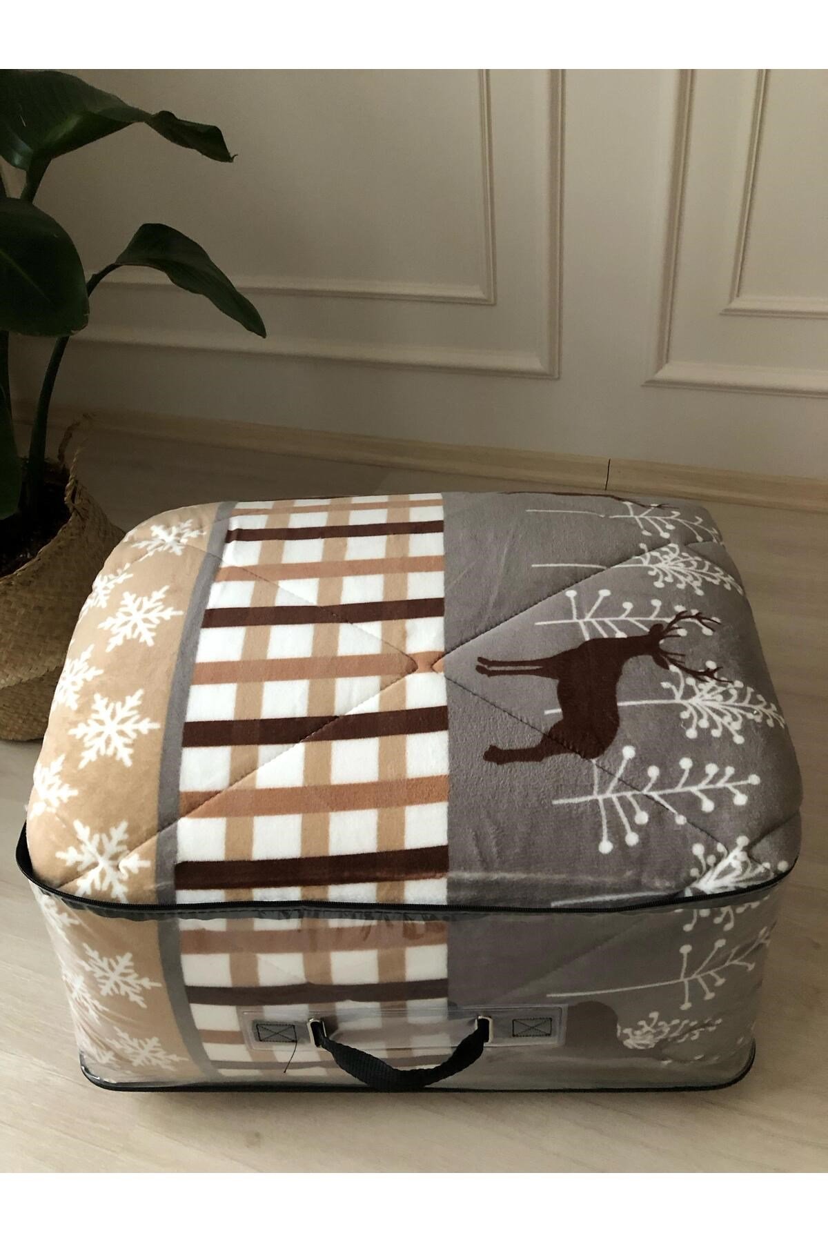 Merinos Tek Kişilik Comforter Set - Deer Bej (160x240 cm)