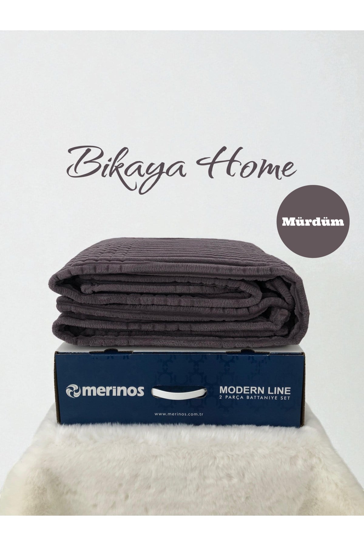 Modern Line 2 Parça Tek Kişilik Battaniye Seti - 150x220 cm - Orijinal Kutu - Yeni Renkler