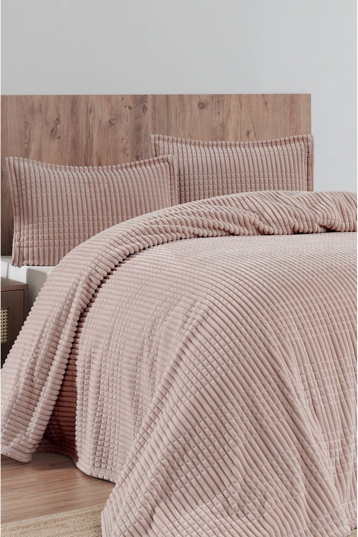 Modern Line 3 Parça Çift Kişilik Battaniye Seti - 220x240 cm - Orijinal Kutu - Yeni Renkler
