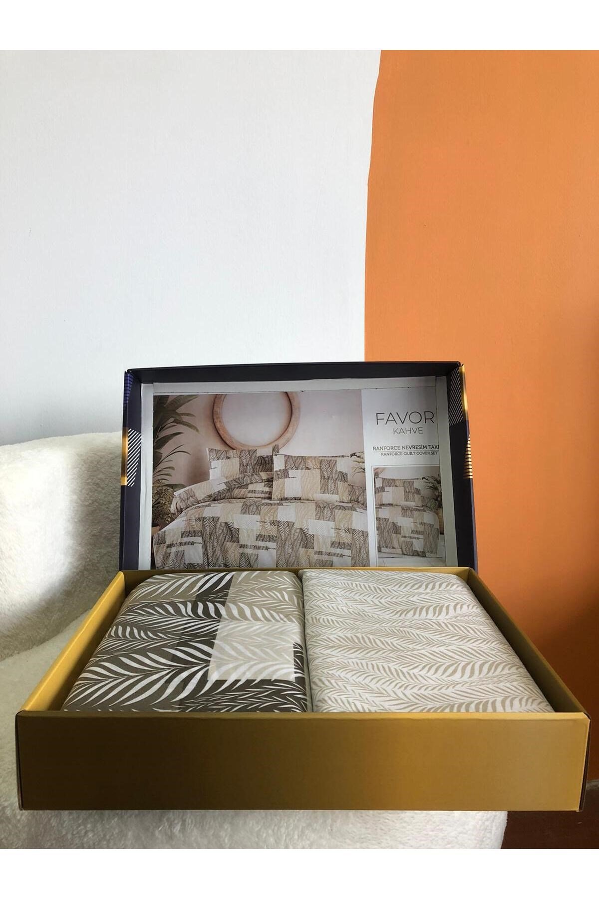 New Box Çift Kişilik Nevresim Takımı | Çarşafı Lastiksiz | Günlük Kullanım | Çeyizlik | Lüks Kutulu