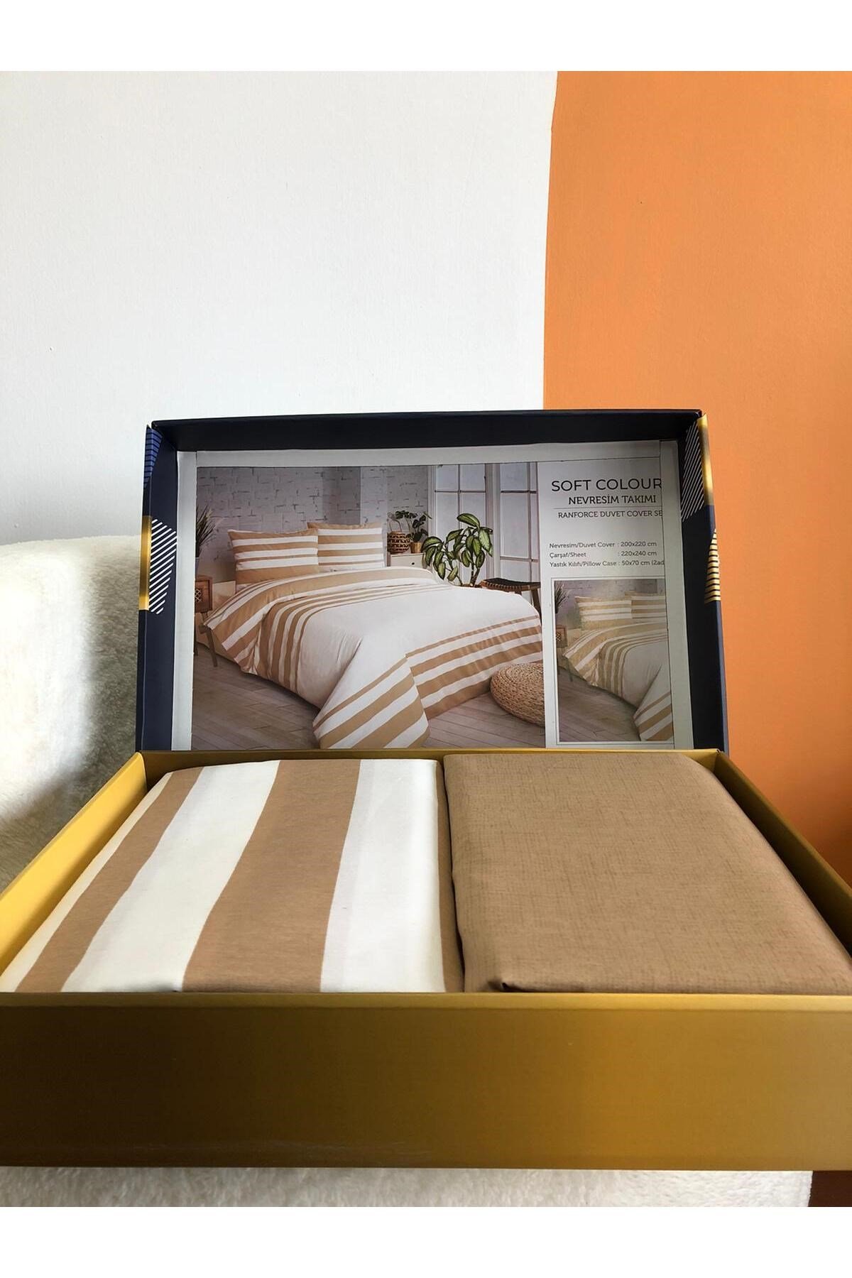 New Box Çift Kişilik Nevresim Takımı | Çarşafı Lastiksiz | Günlük Kullanım | Çeyizlik | Lüks Kutulu