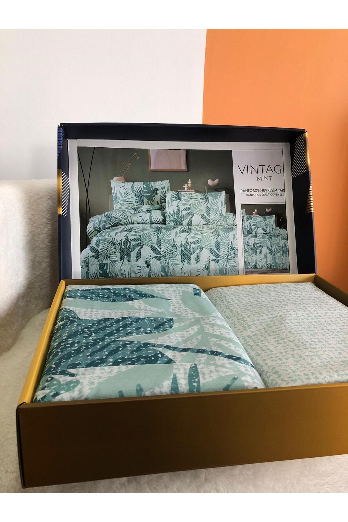 New Box Çift Kişilik Nevresim Takımı | Çarşafı Lastiksiz | Günlük Kullanım | Çeyizlik | Lüks Kutulu