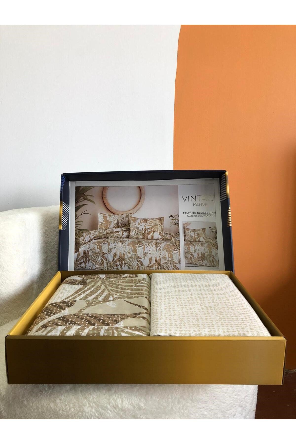 New Box Çift Kişilik Nevresim Takımı | Çarşafı Lastiksiz | Günlük Kullanım | Çeyizlik | Lüks Kutulu