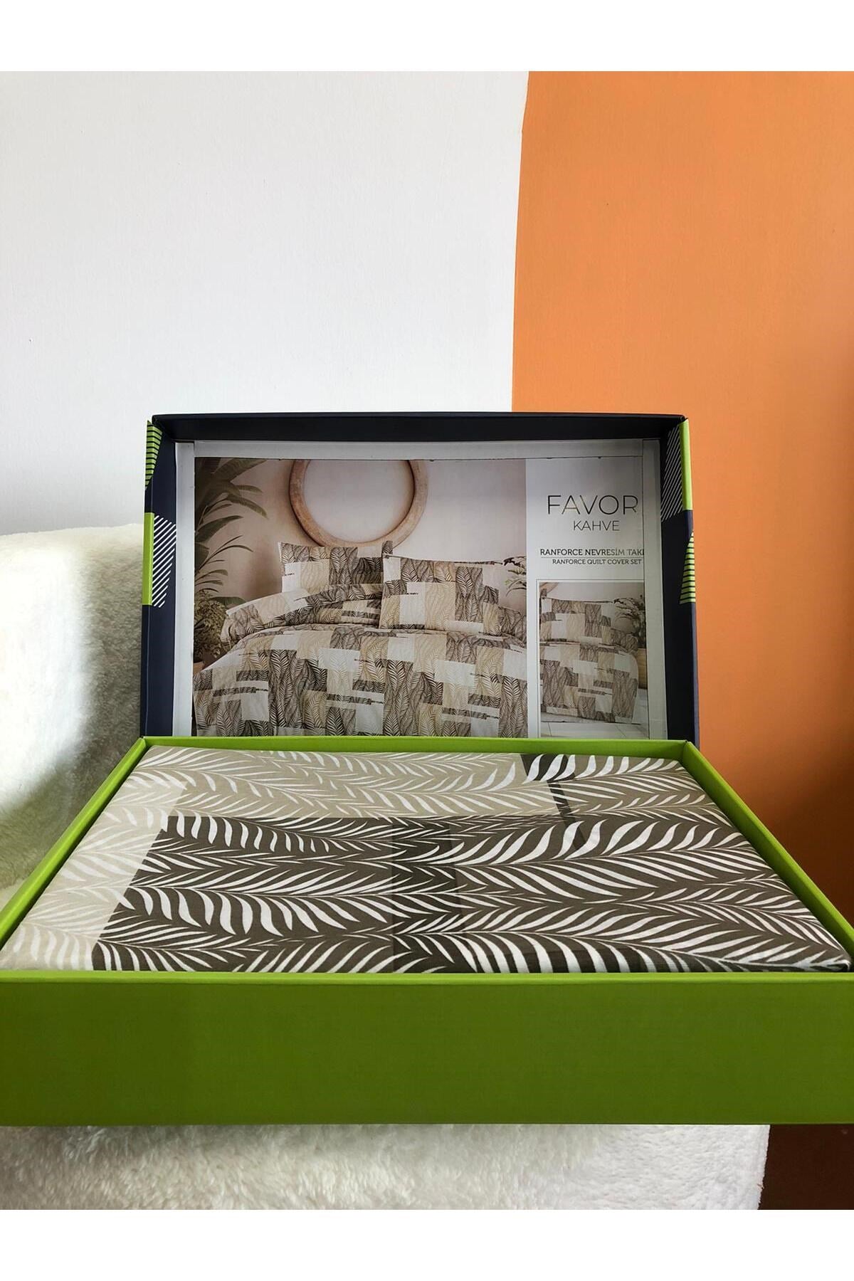 New Box Tek Kişilik Nevresim Takımı | Çarşafı Lastiksiz | Günlük Kullanım | Lüks Kutulu | 3 Parça