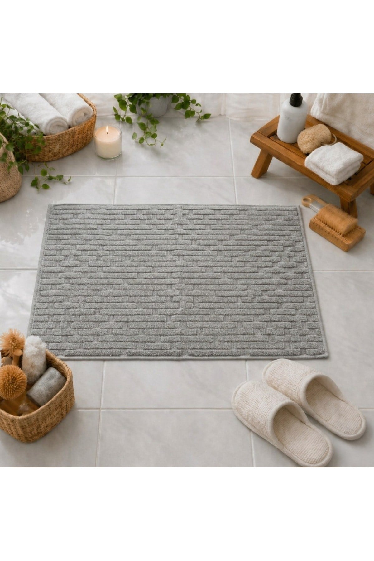 Nurpak Kilim Desenli Ayak Havlusu | 6 Adet | 50x70 cm | %100 Pamuk | Şık, Yumuşak ve Emici