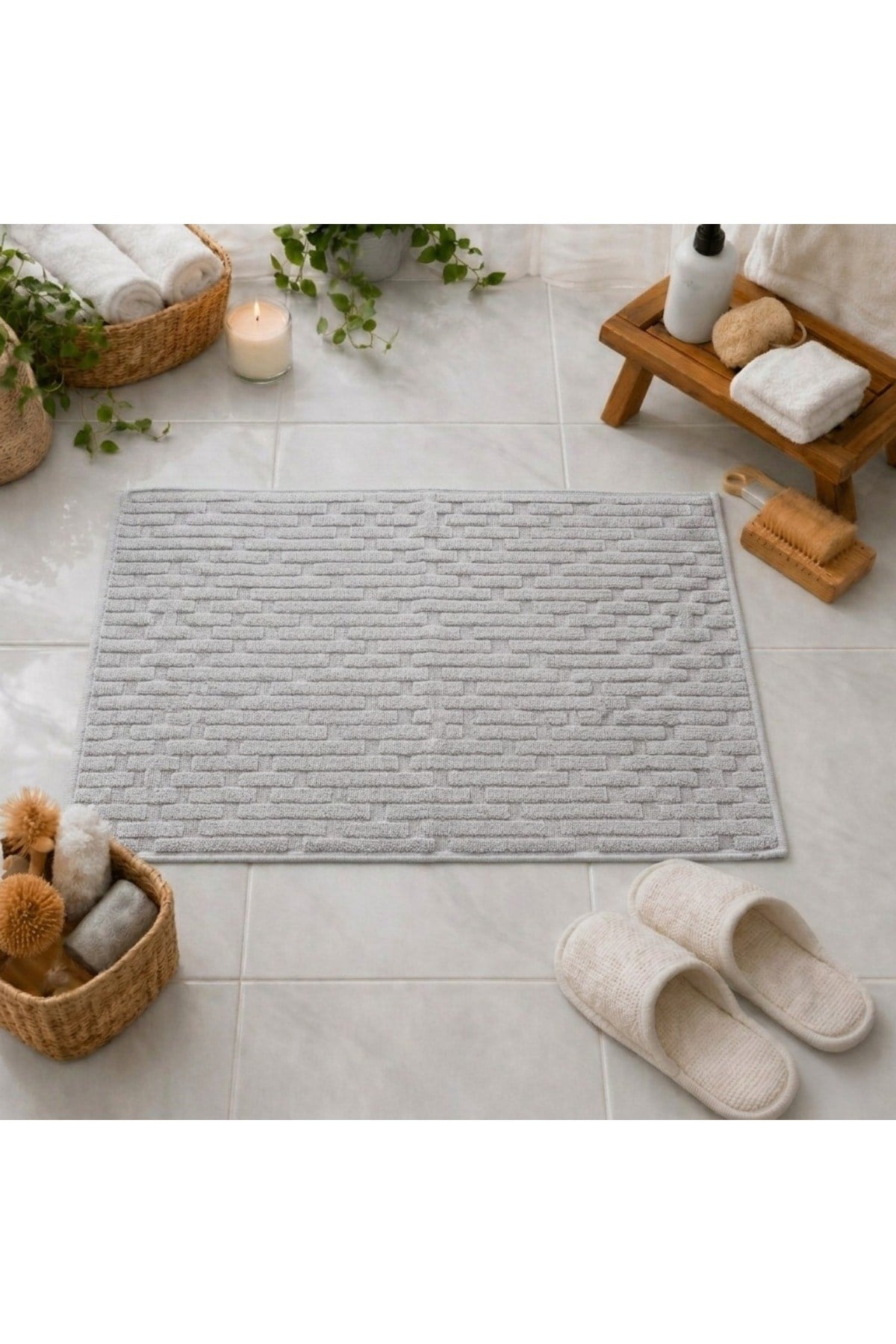 Nurpak Kilim Desenli Ayak Havlusu | 6 Adet | 50x70 cm | %100 Pamuk | Şık, Yumuşak ve Emici