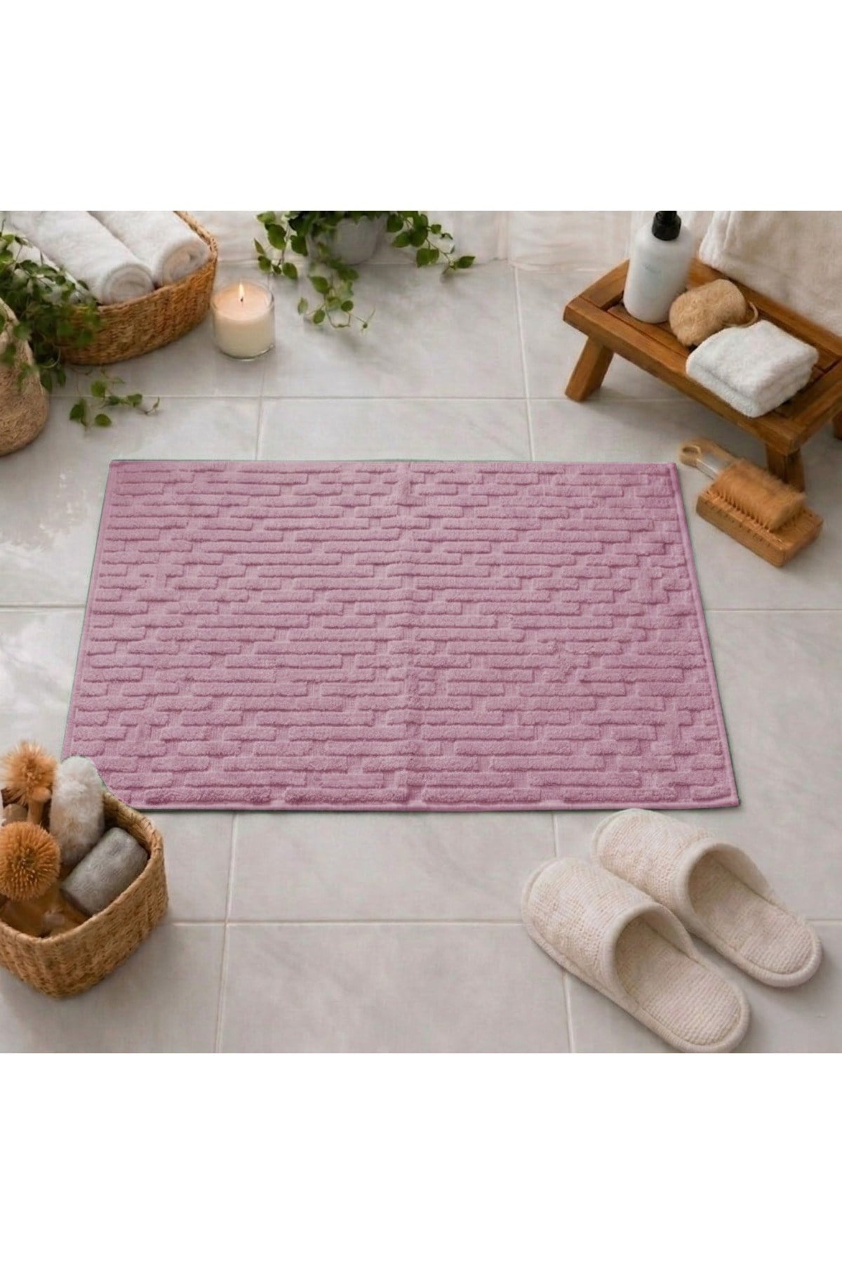 Nurpak Kilim Desenli Ayak Havlusu | 6 Adet | 50x70 cm | %100 Pamuk | Şık, Yumuşak ve Emici