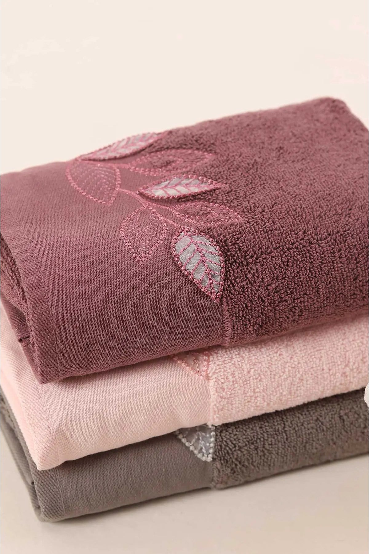 Nurpak Pırıltı 3D Nakışlı El Havlusu Seti | 6’lı 50x90 cm | %100 Pamuk | Çeyizlik ve Günlük Kullanım